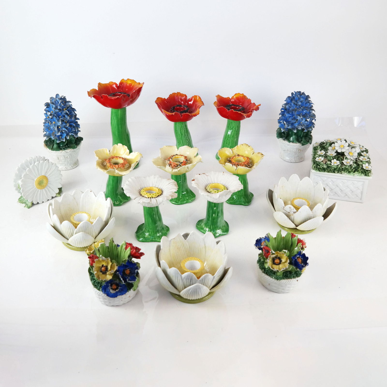 Assorted Porcelain Flower Form Candlesticks (1 of 20)