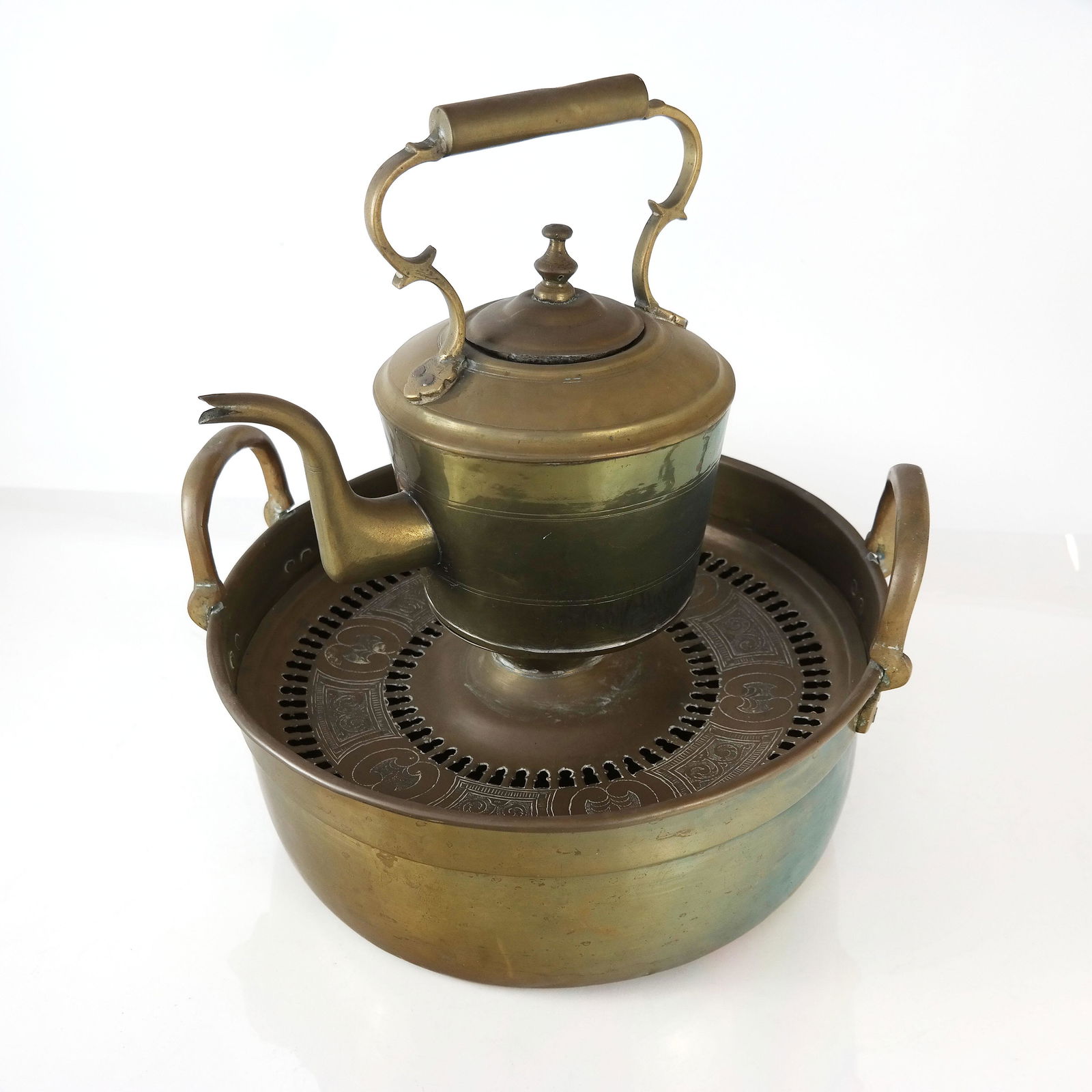 British Colonial Brass Teapot Set (1 of 13)