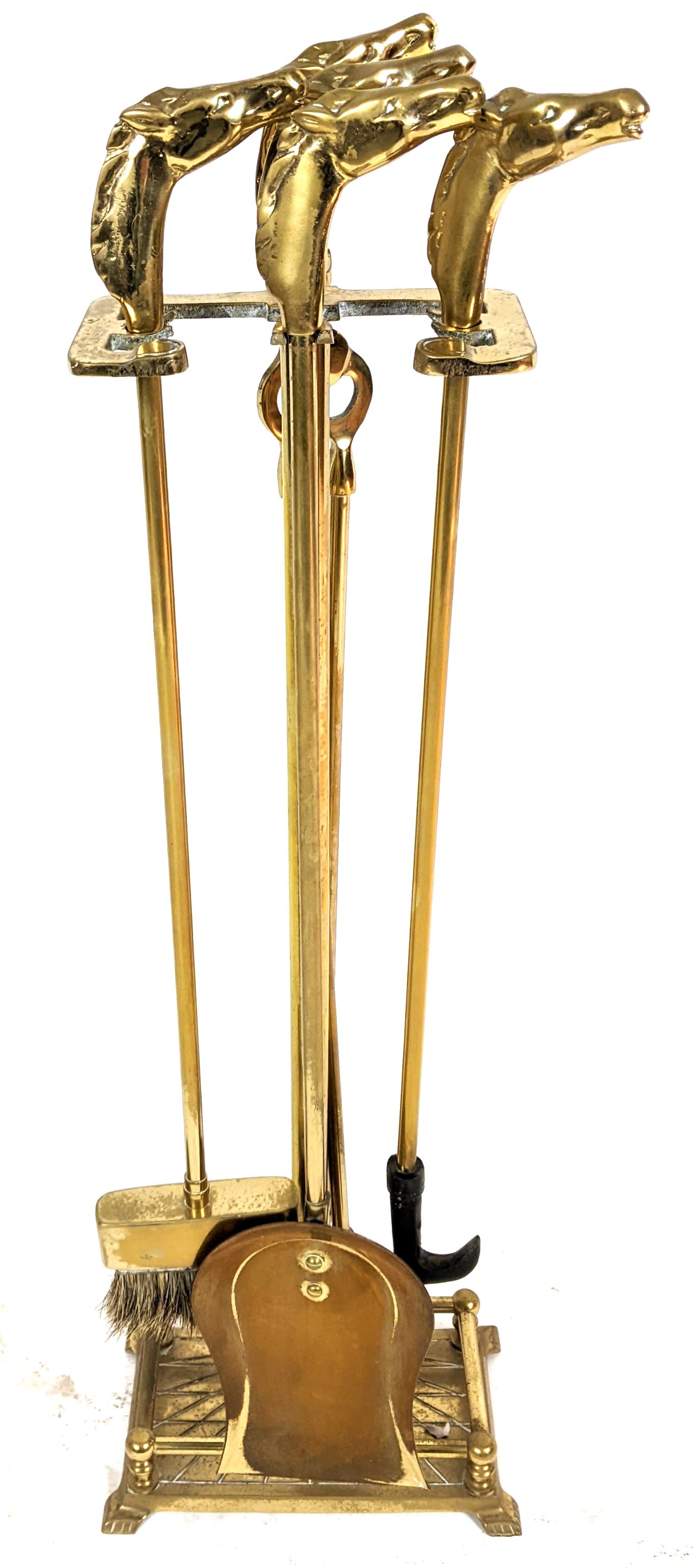 Set of Brass Andirons (5 Pcs) (1 of 9)