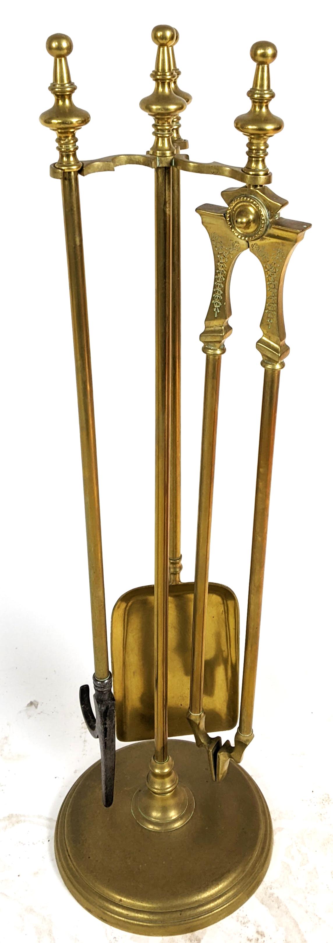 3-Pc Set of Bronze Fireplace Tools (1 of 7)