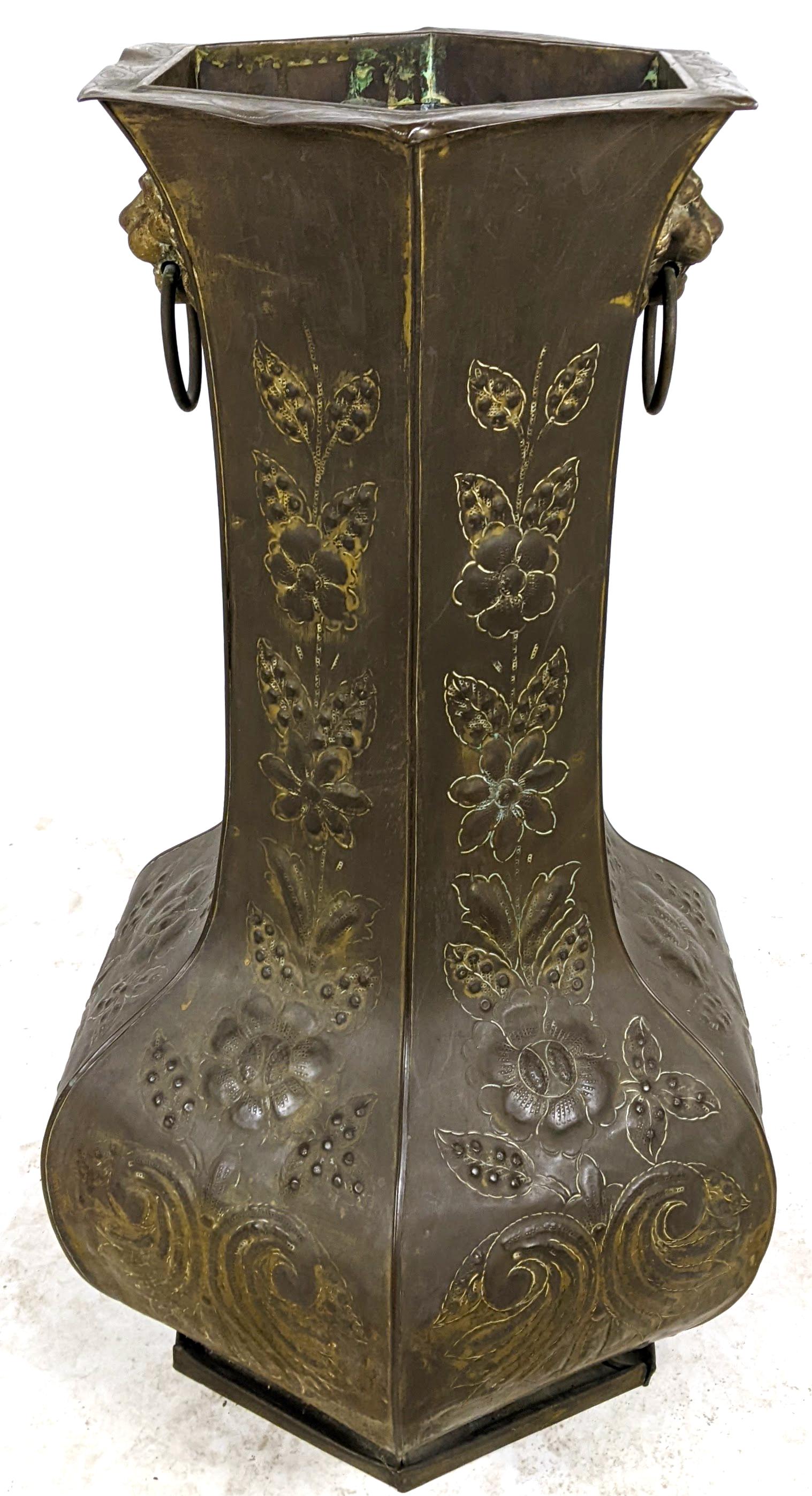 Brass Hexagonal Umbrella Stand (1 of 10)