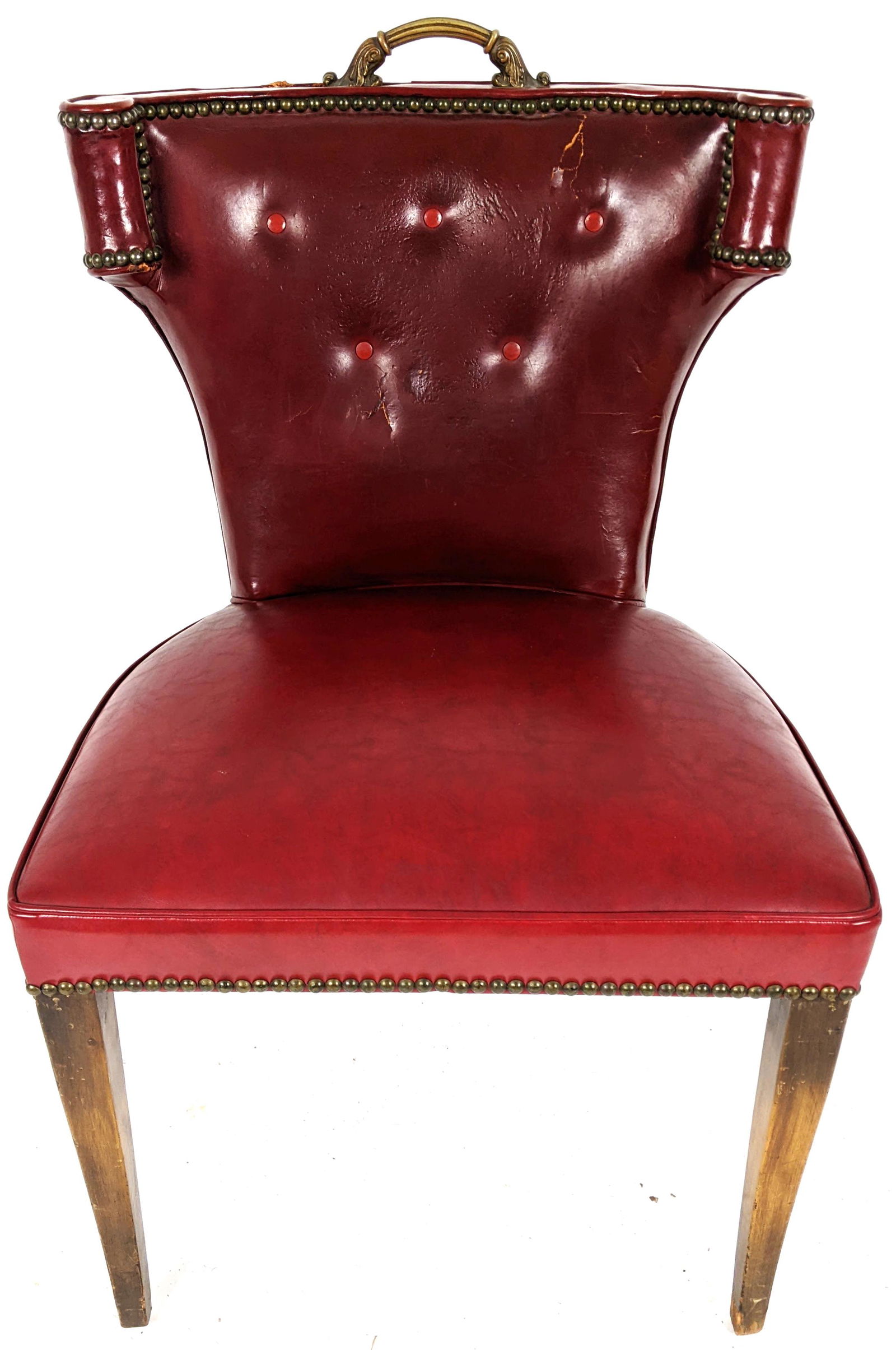 Mid-20th C. Red Leather Chair (1 of 13)