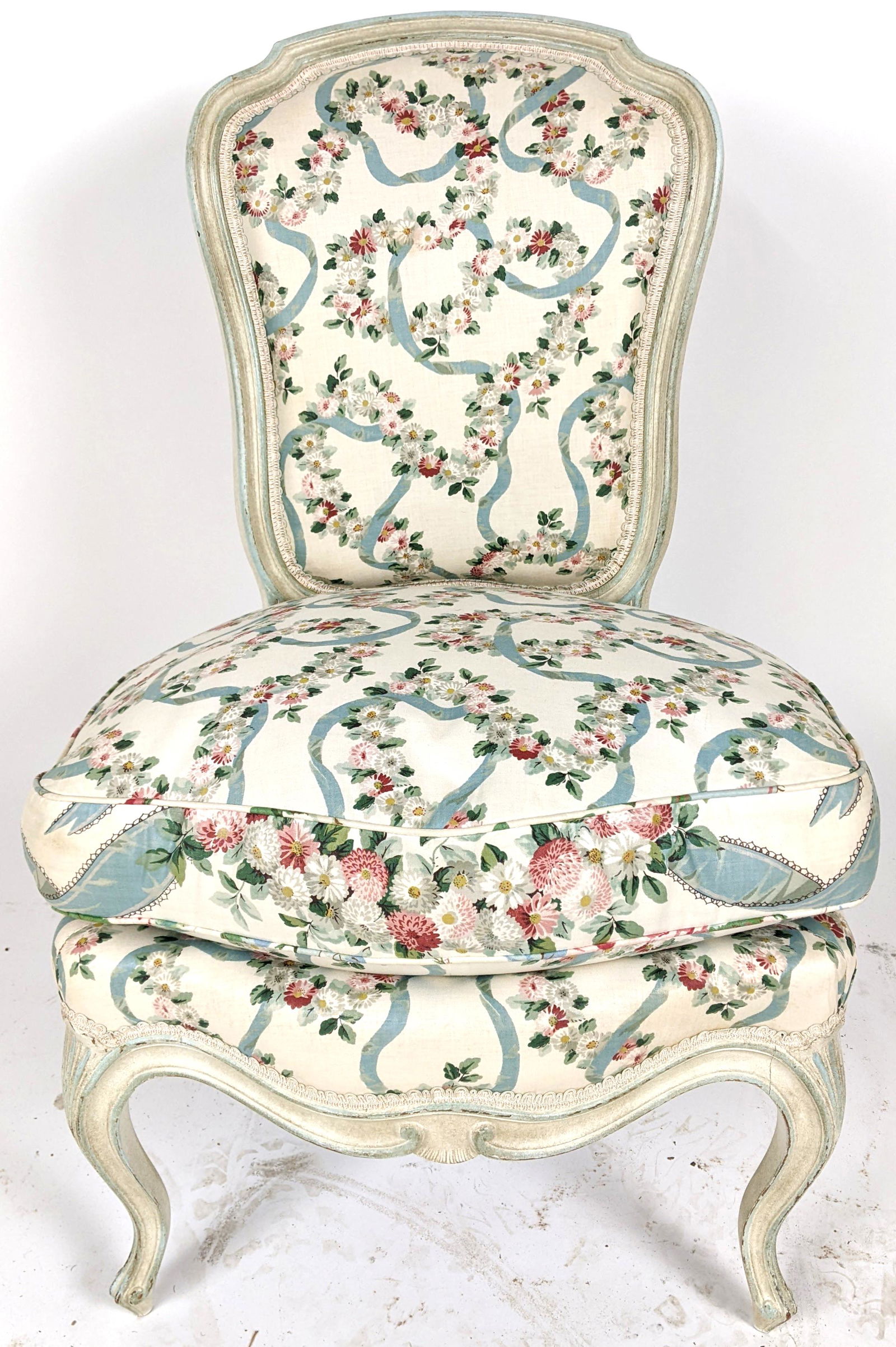 Louis XV-Style Painted Side Chair (1 of 9)