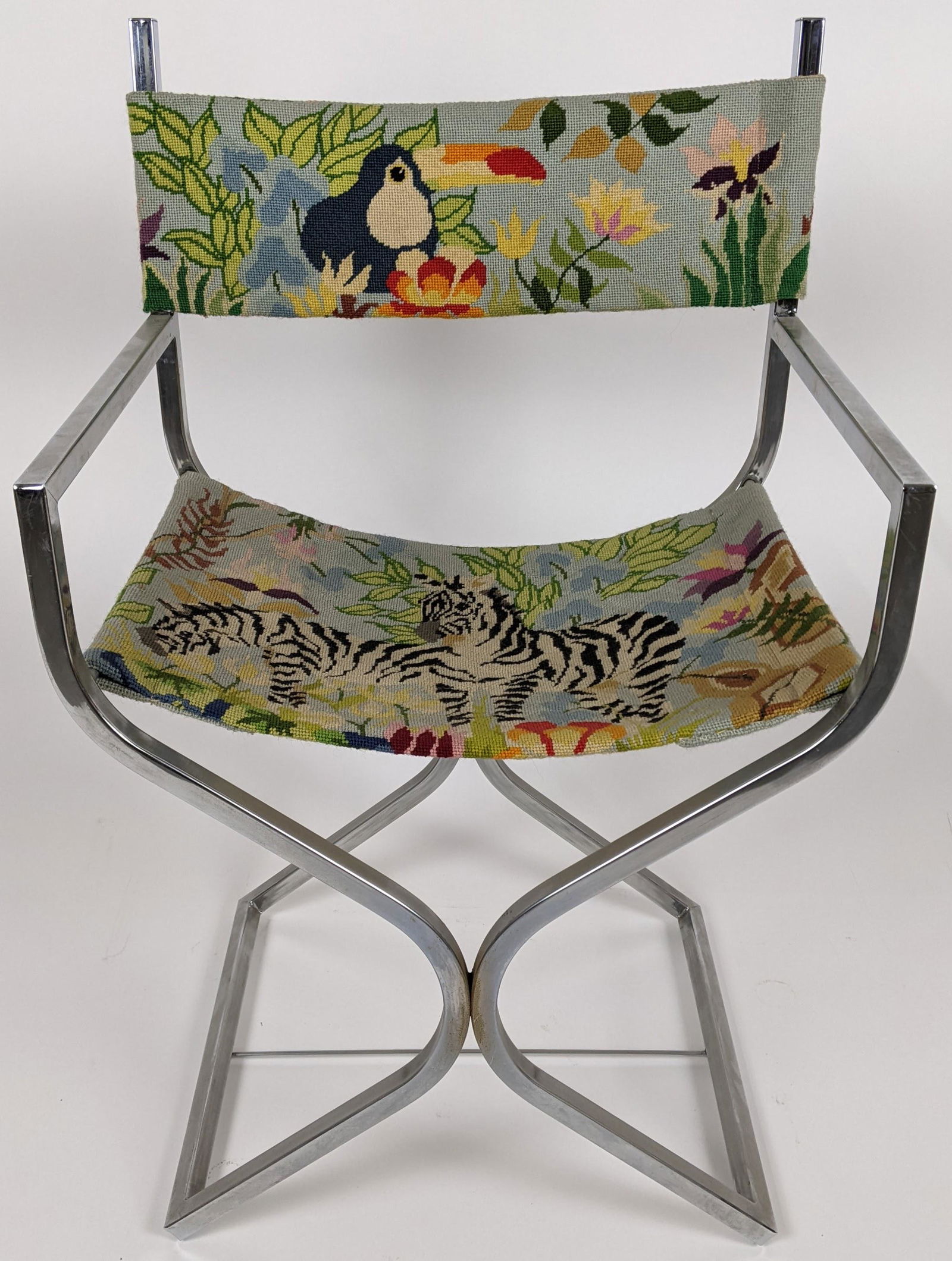 Mid-Century Modern Chrome Arm Chair (1 of 10)