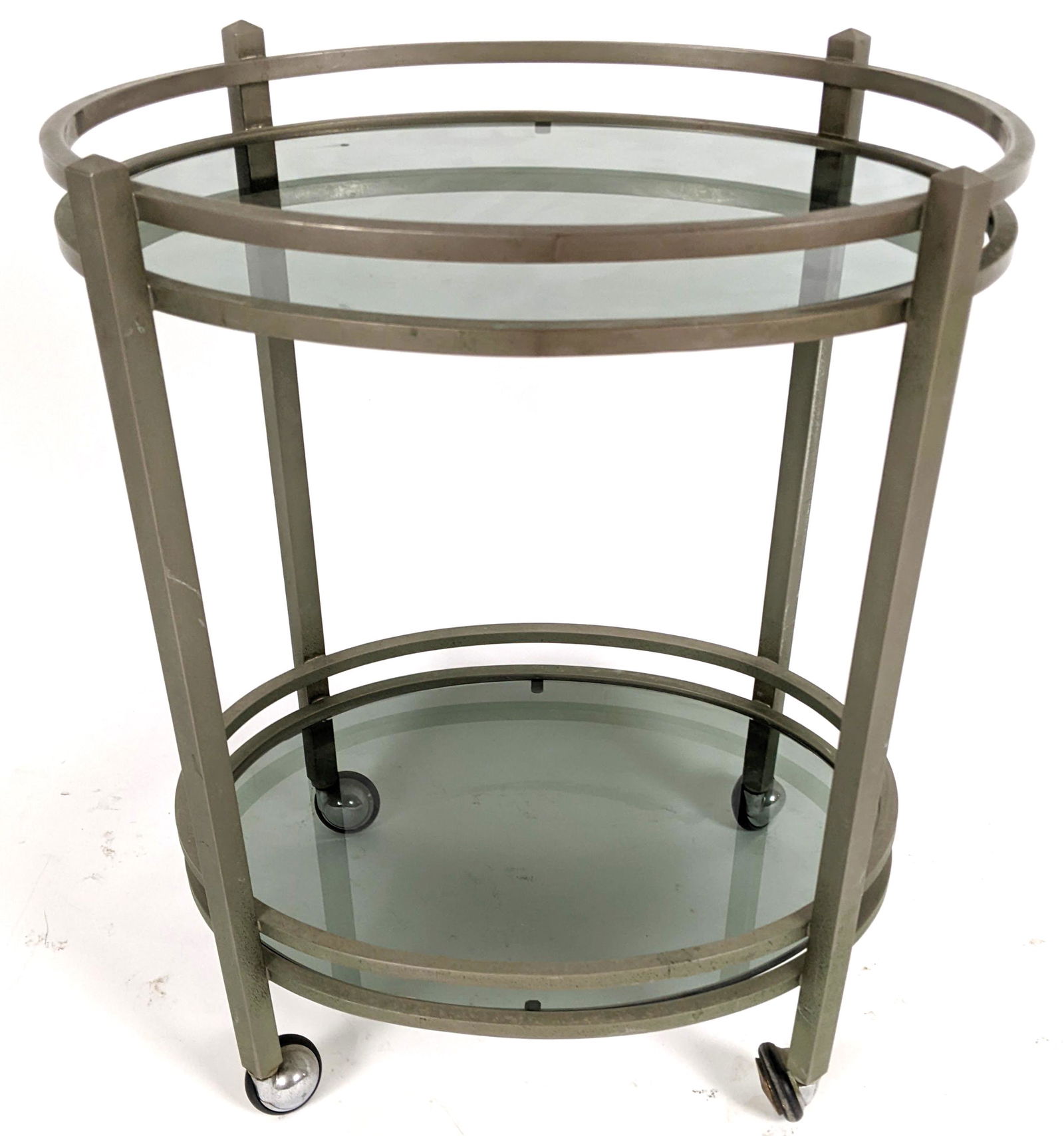 Mid-Century Modern Oval Chrome Low Table (1 of 7)