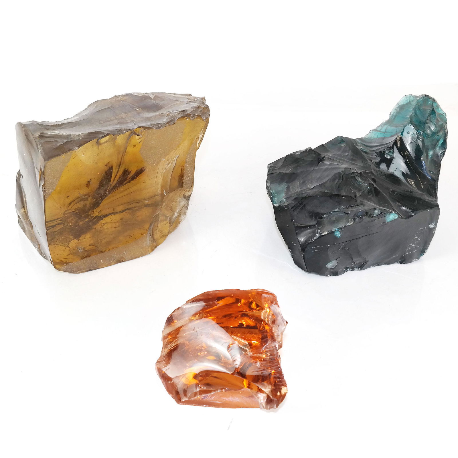 Three Large Natural Glass Fragments (1 of 6)