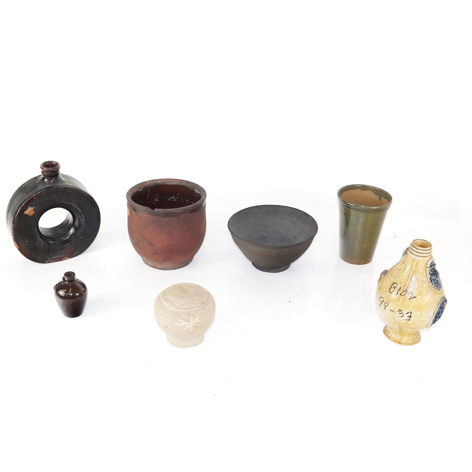 7 Assorted Stoneware Vessels (1 of 7)