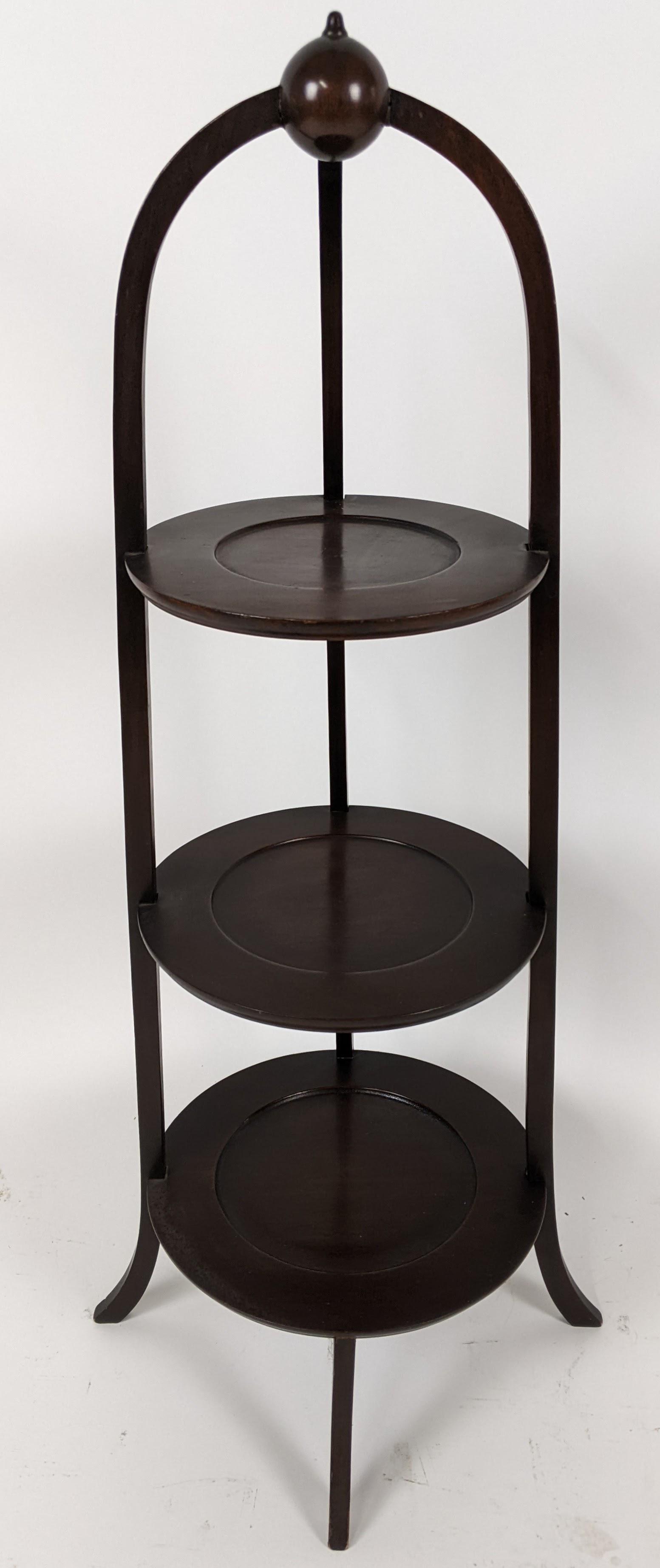 Mahogany 3-Tier Muffin Stand (1 of 8)