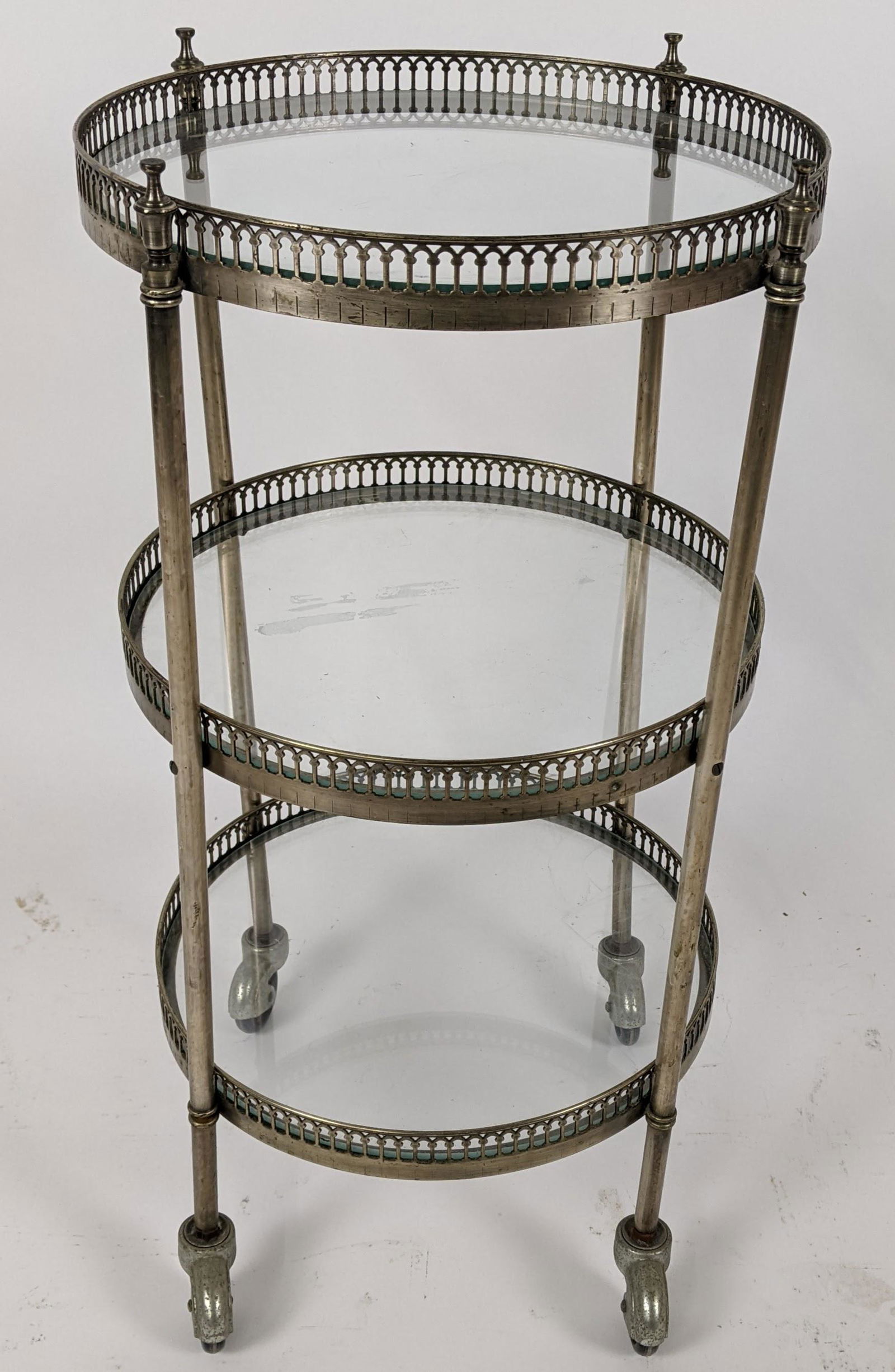 Mid-20th C. 3-Tier Silver Plated Stand (1 of 8)