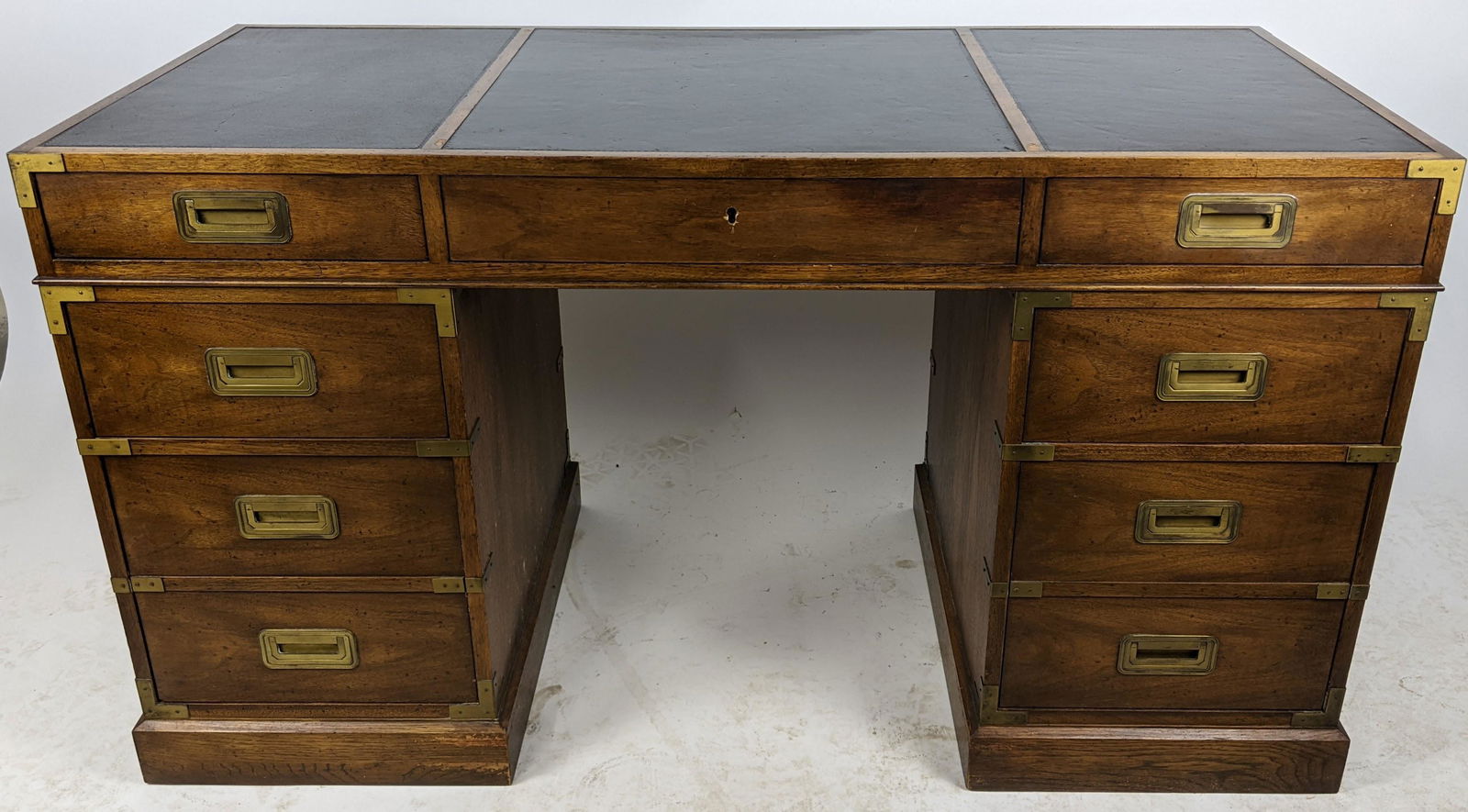 English Style Leather Top Desk (1 of 12)