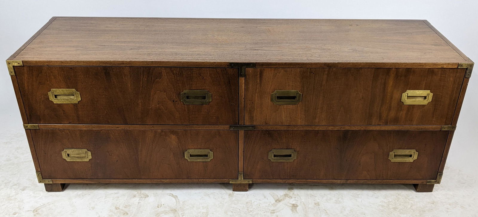 Late 20th C. Campaign Low Chest (1 of 11)