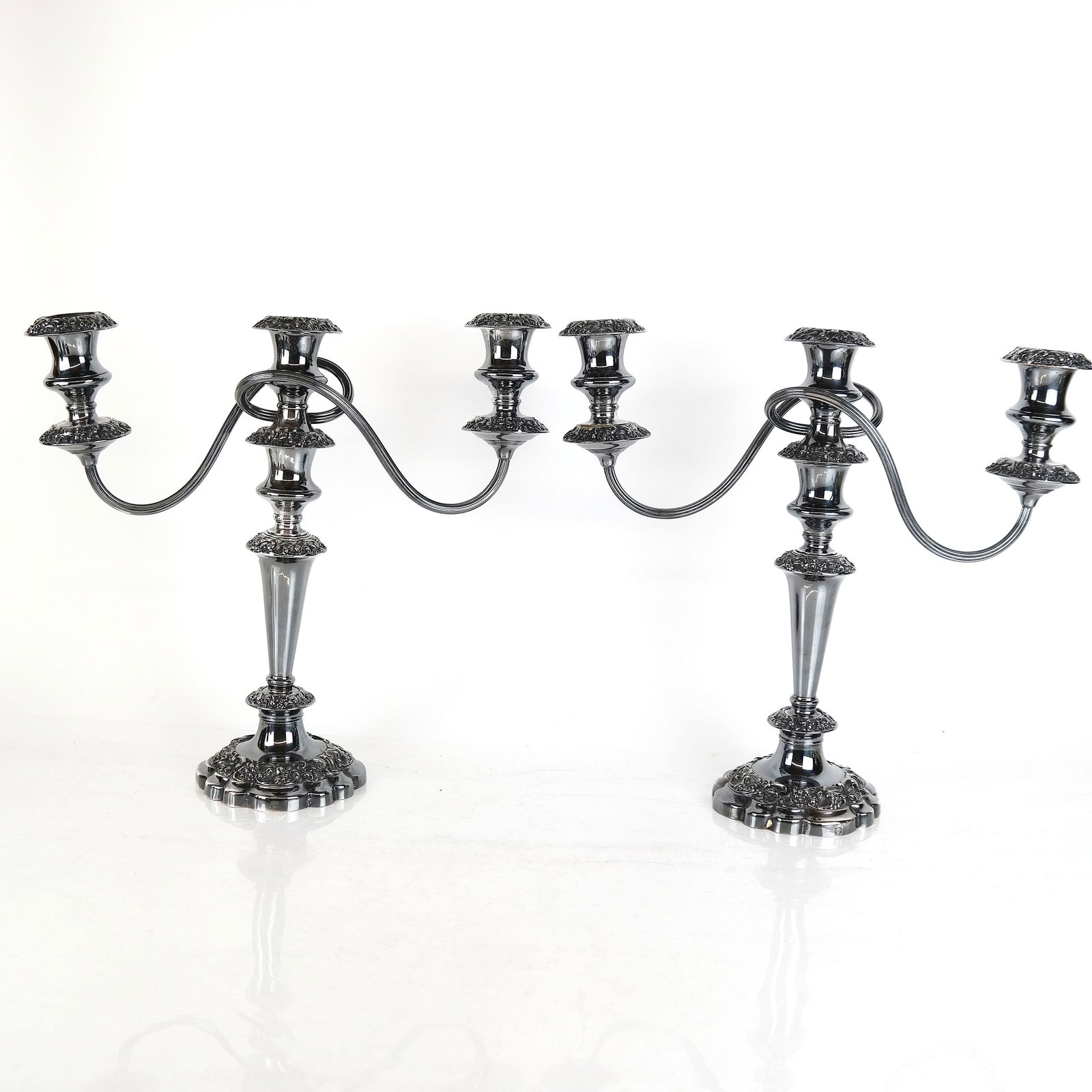 Pair of English Silver Plate Candelabra (1 of 11)