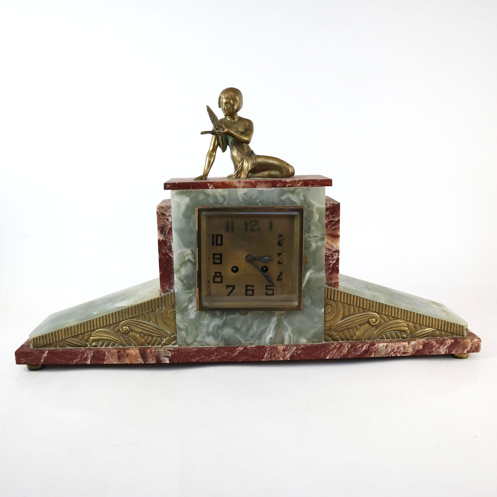 Art Deco Onyx Mantel Clock (1 of 9)