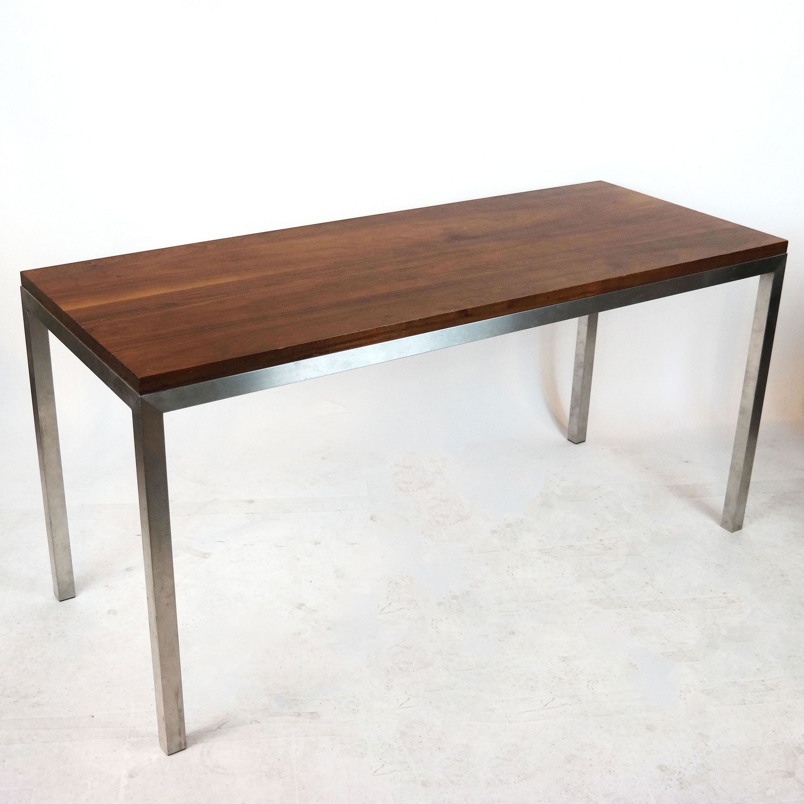 Modern Mahogany Veneer & Chrome Table (1 of 7)
