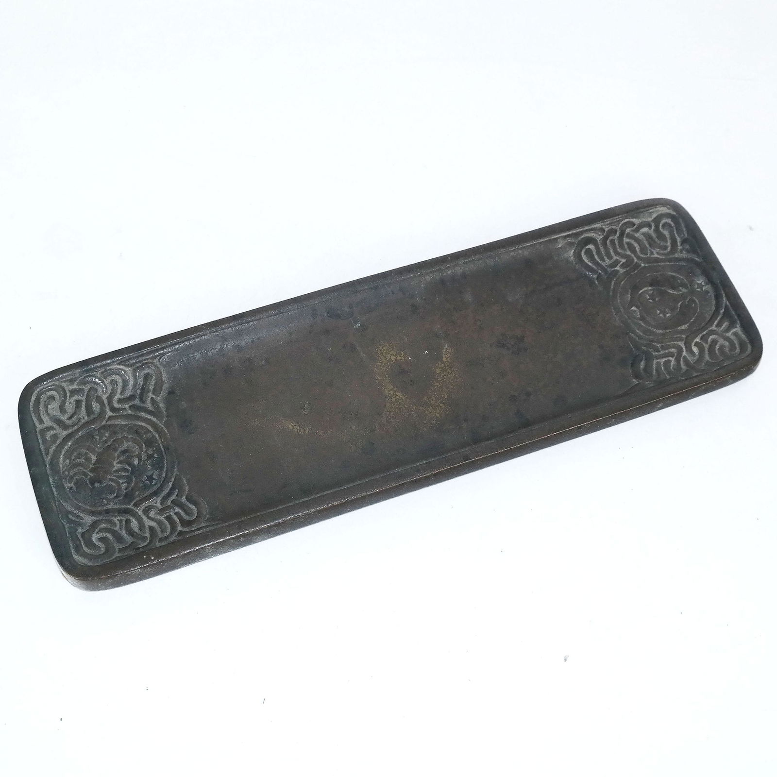 Tiffany Studios Bronze "Zodiac" Pen Tray (1 of 7)