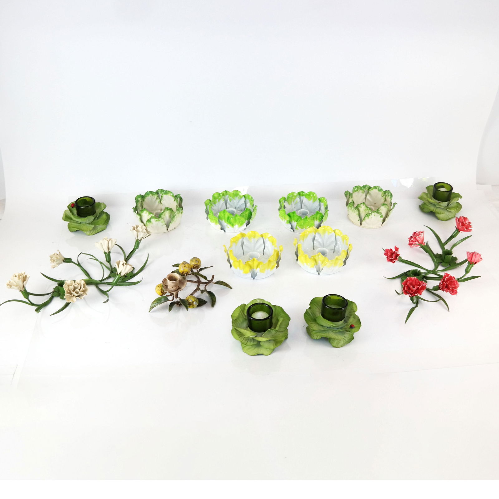 Lot of 13 Painted Metal Table Decorations (1 of 14)