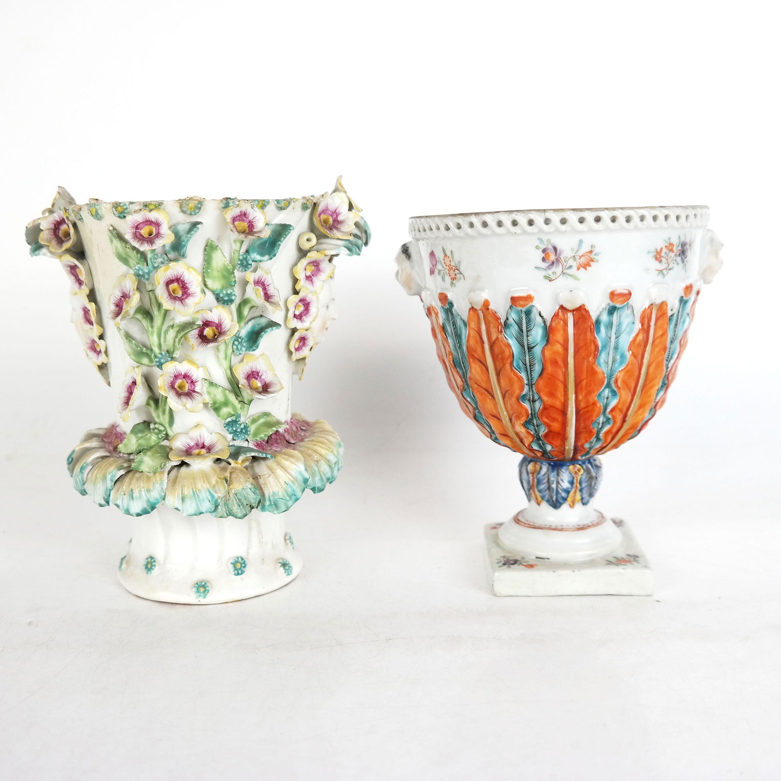 Two Continental Porcelain & Faience Vases (1 of 12)