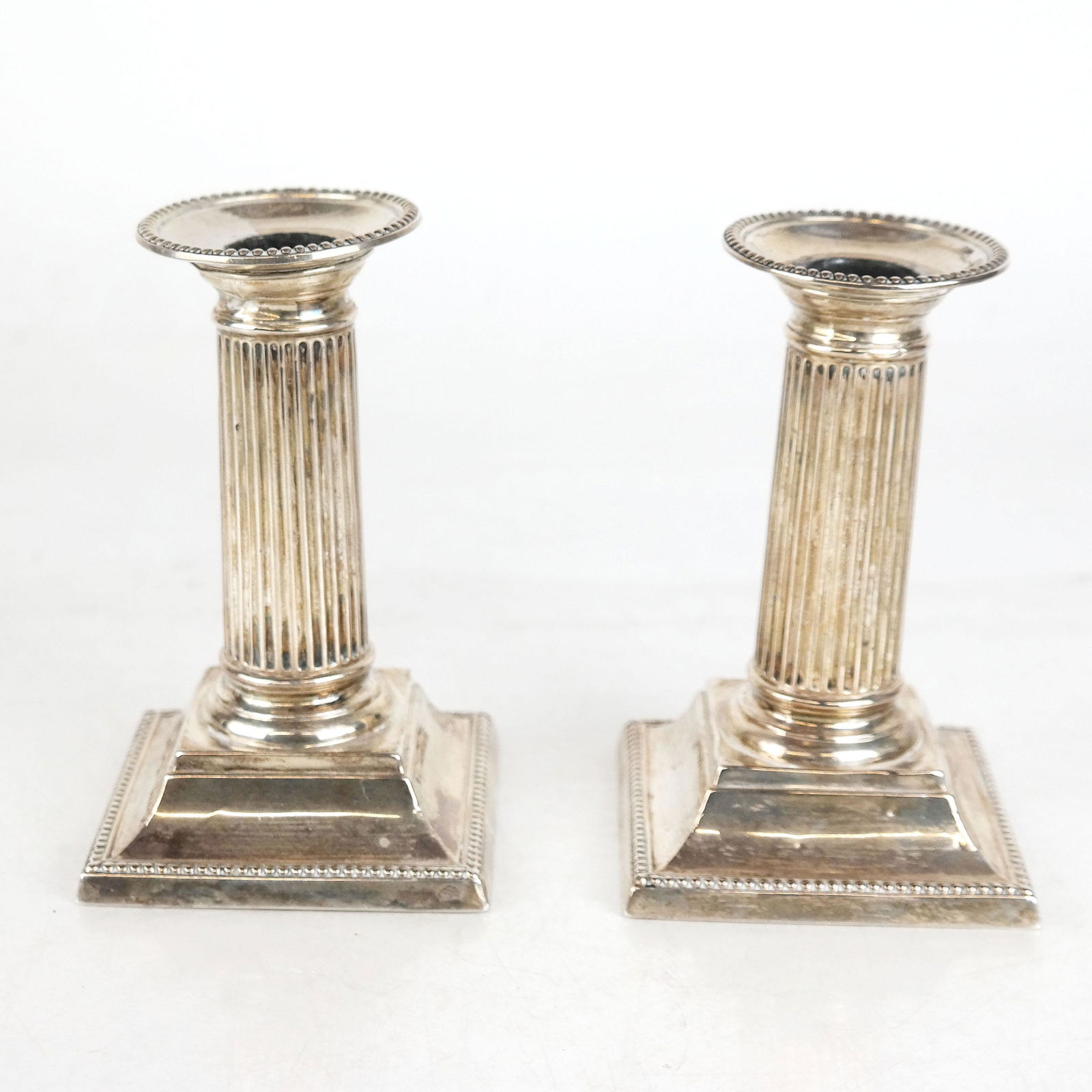 Pair of 19th C. English Sterling Candlesticks (1 of 6)