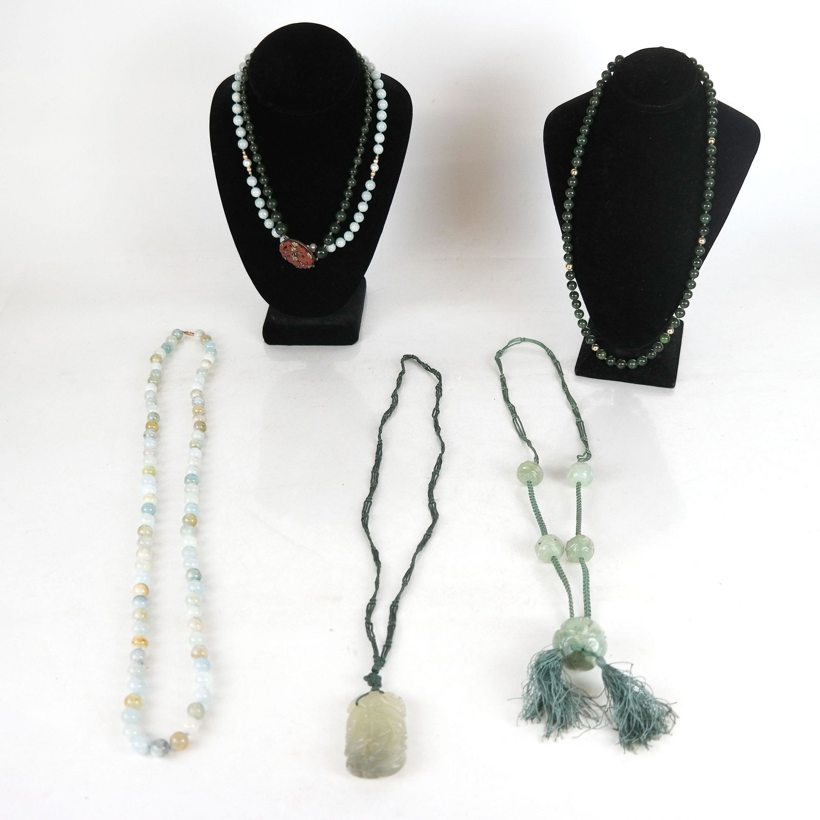 Lot of 6 Jade Necklaces (1 of 15)