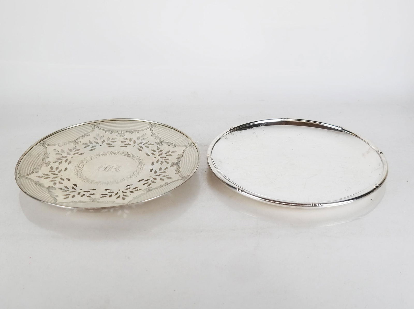 2 Sterling Silver Round Platters (1 of 9)