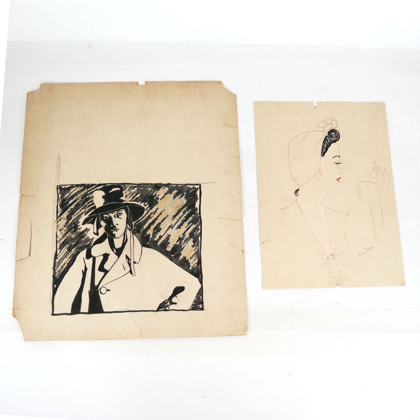 Two Drawings, Unframed (1 of 8)