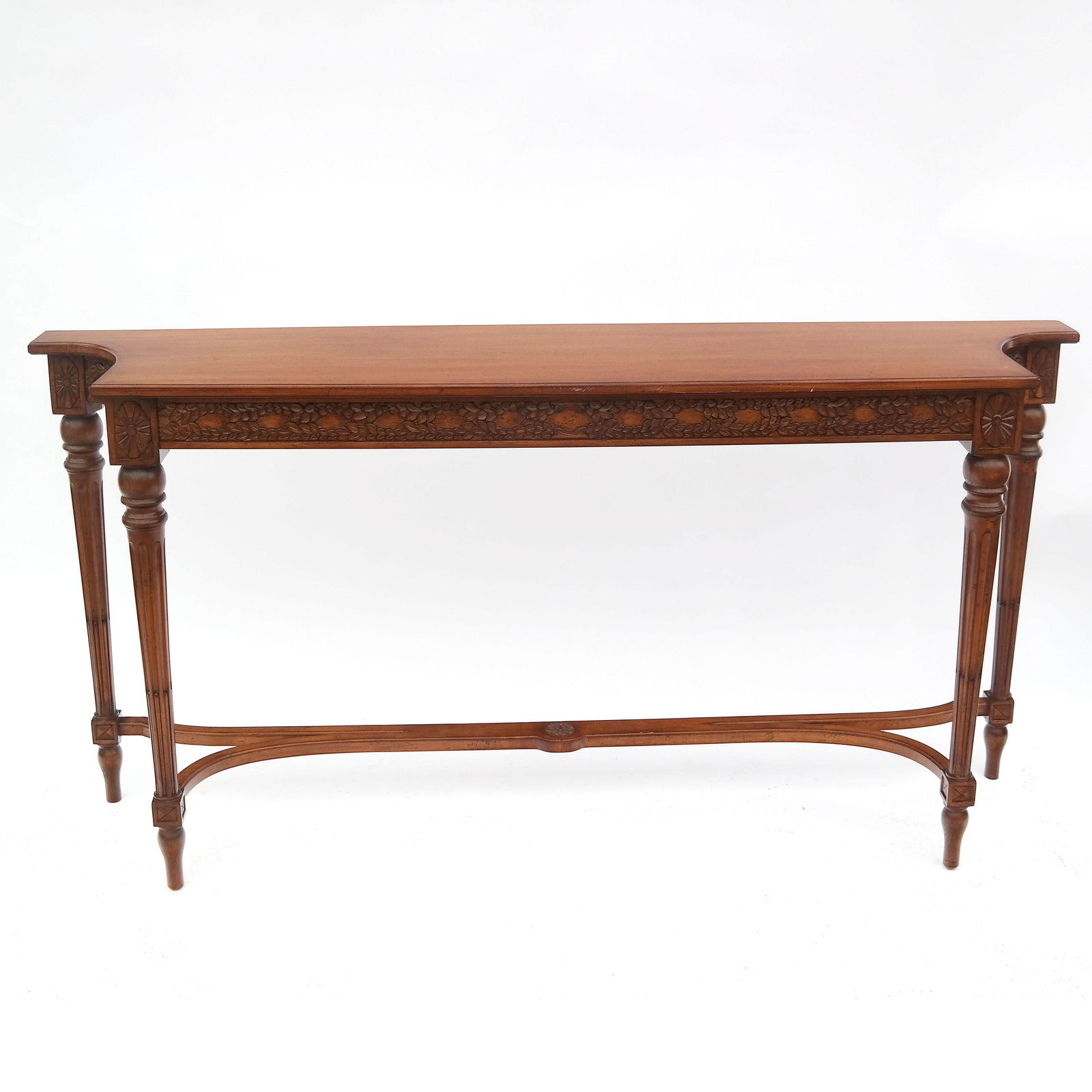 Louis XVI-Style Carved Walnut Console Table (1 of 6)