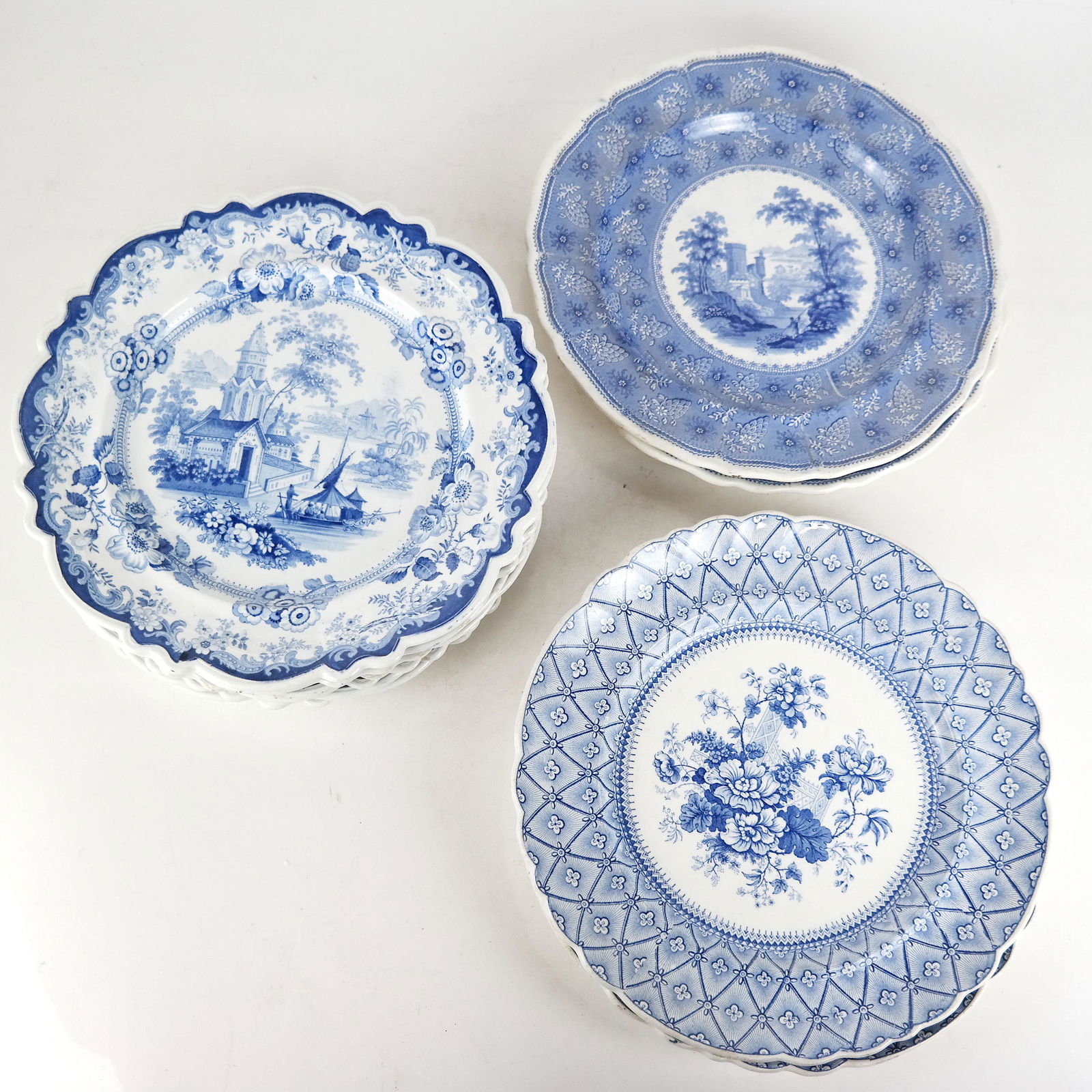 Lot of 10 Antique English Plates (1 of 10)