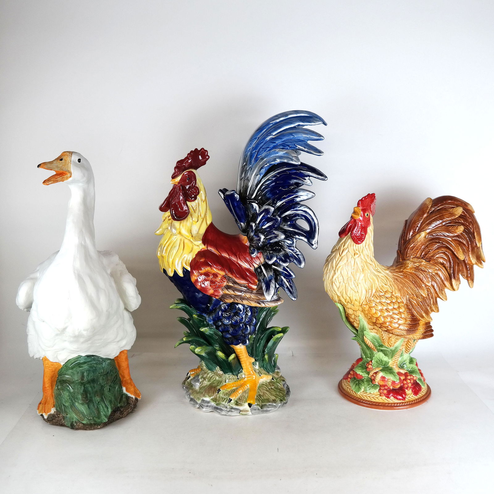 Large Duck, Chicken, and Rooster Sculptures (1 of 13)