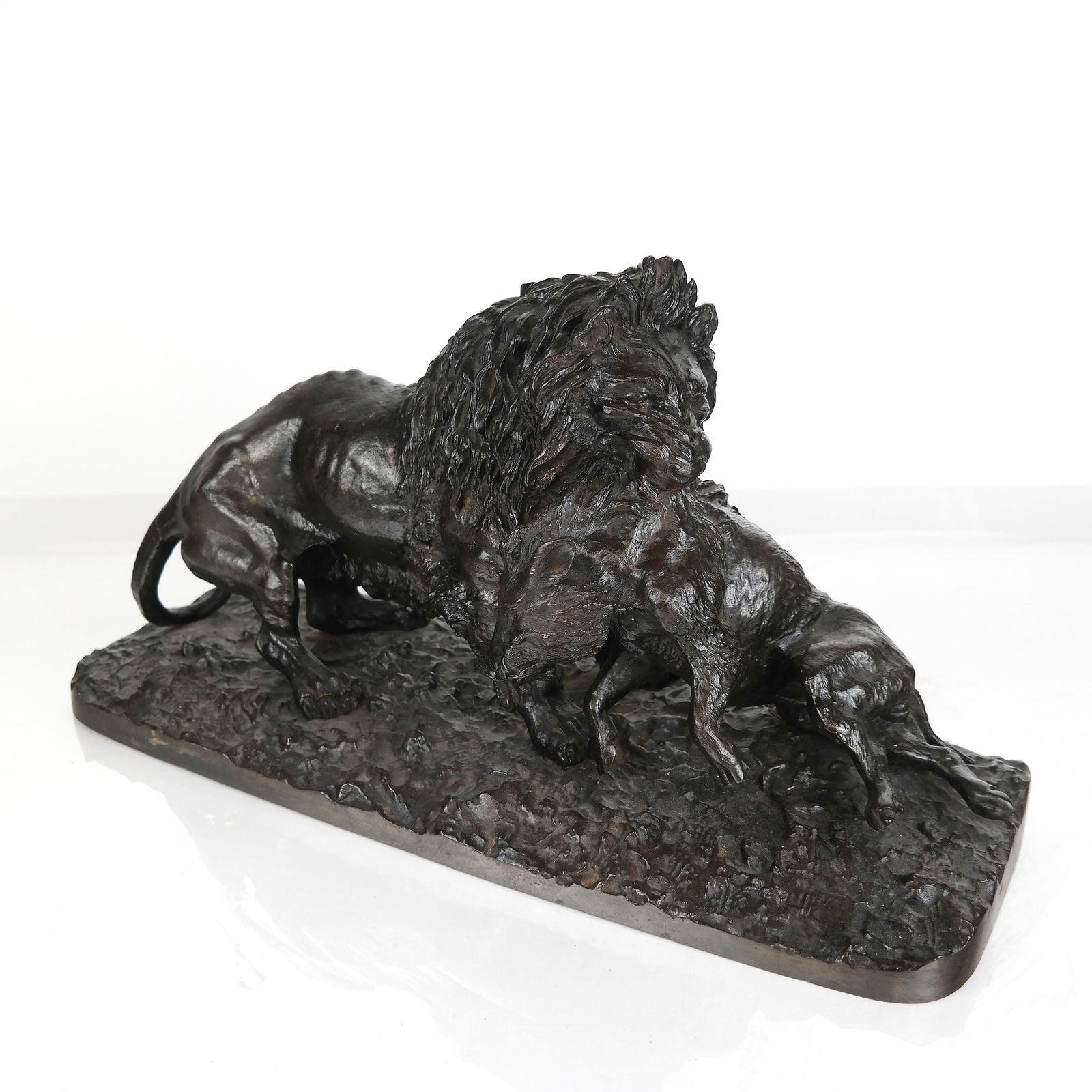 After Christophe FRATIN: Lion & Boar Sculpture (1 of 7)