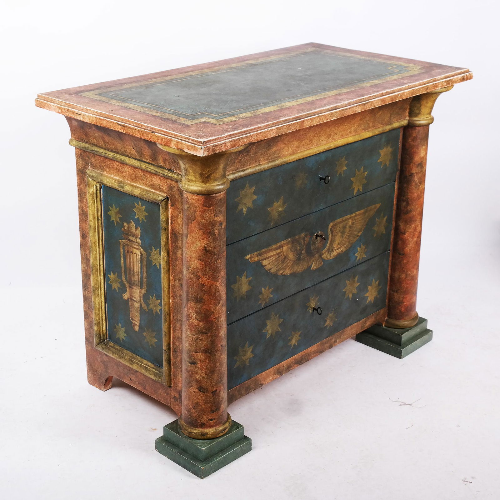 Contemporary Faux Distressed Chest (1 of 10)