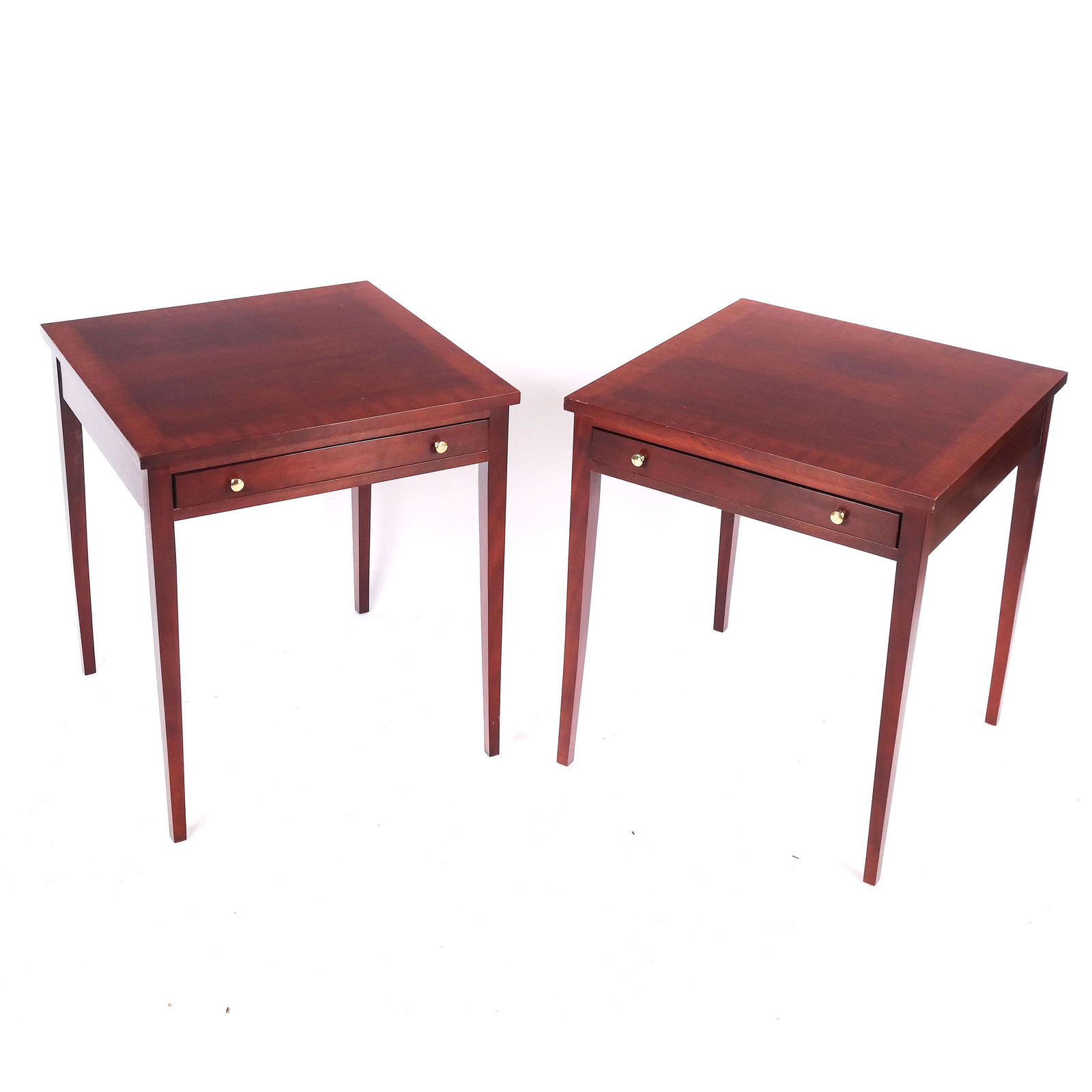 Pair of Mahogany Single-Drawer End Tables (1 of 6)