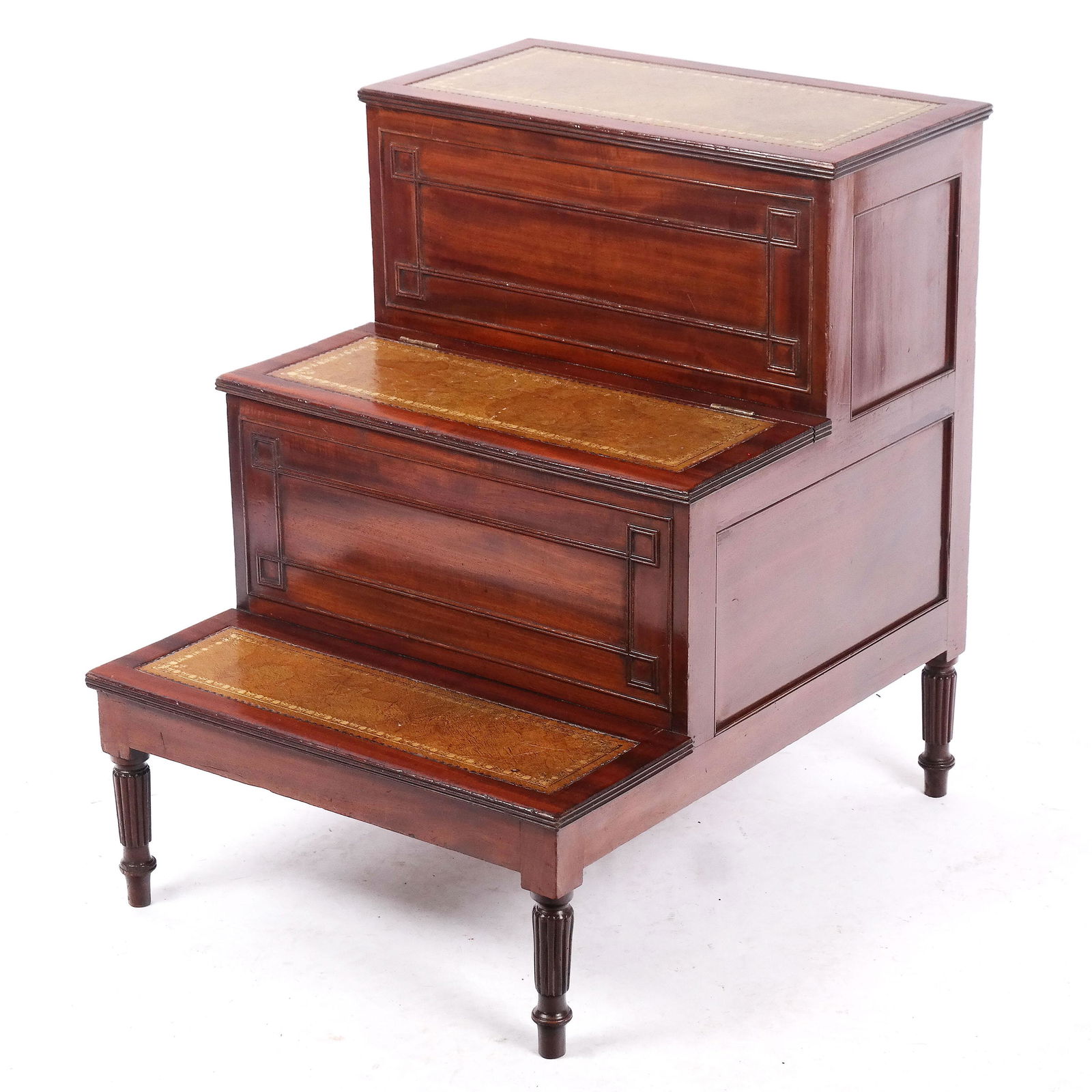 Regency Period Mahogany Library Steps (1 of 6)