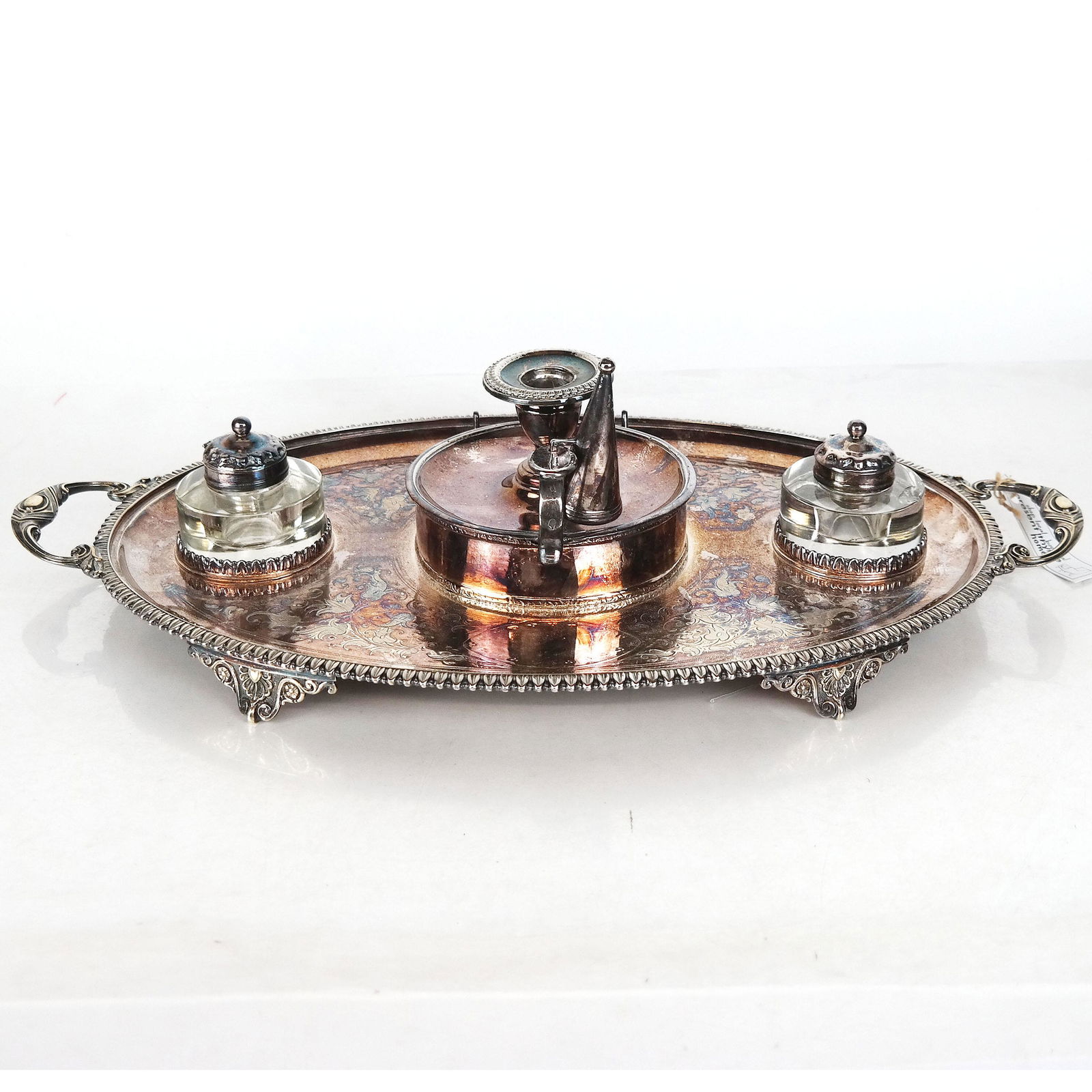 Silver Plate Desk Set / Ensemble (1 of 6)