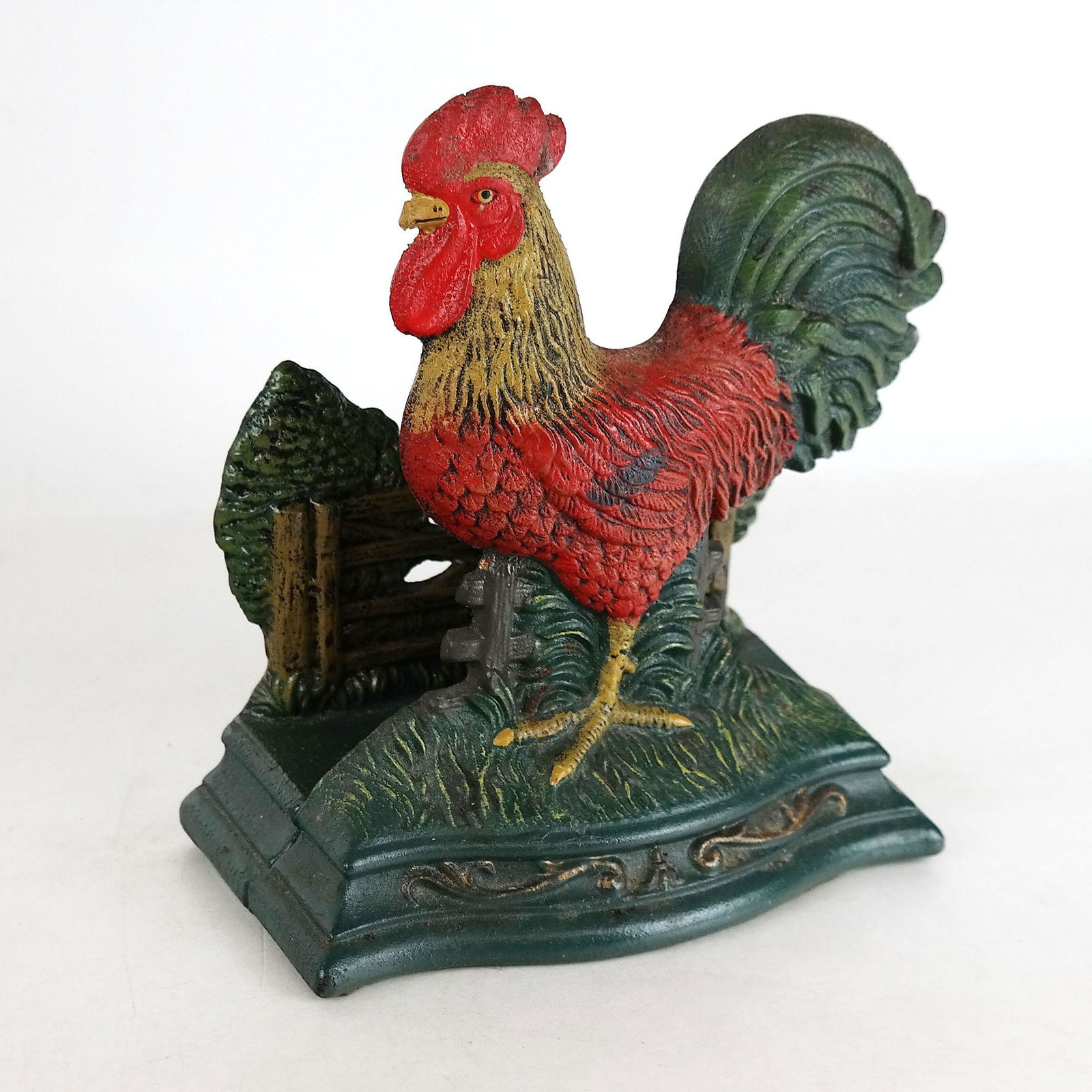 Chicken-Form Decorated Iron Doorstop (1 of 6)