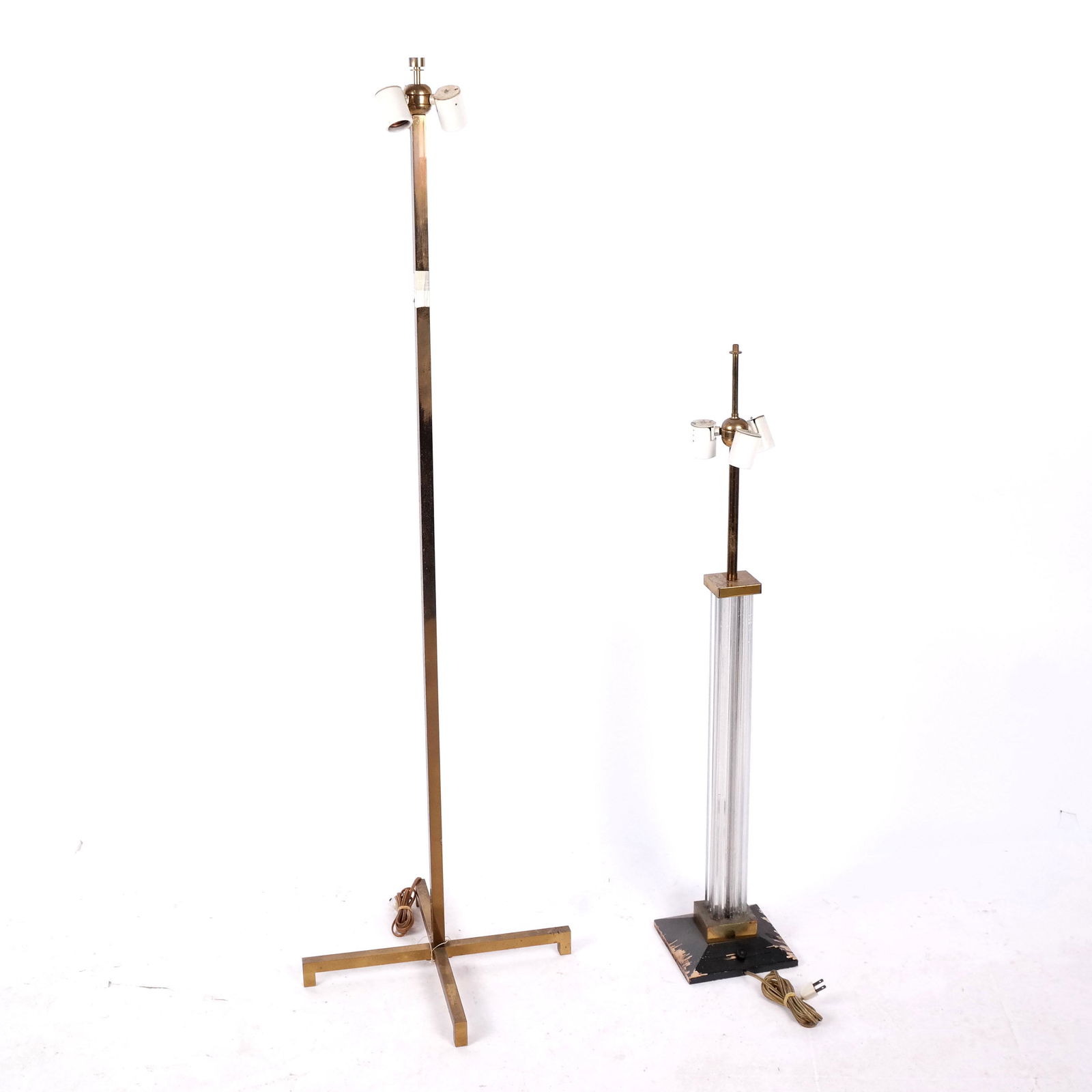 Two Mid-Century Brass & Lucite Lamps (1 of 7)