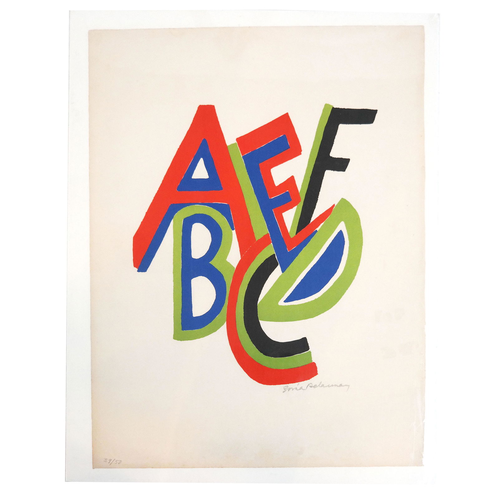 Sonia DELAUNAY: "L 'Alphabet" - Lithograph (1 of 7)