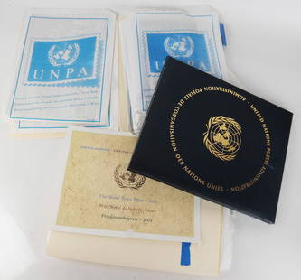 Large Lot of United Nations Stamps - Mint Sets: Large lot of United Nations stamp sets, in full sheets. In mint condition.