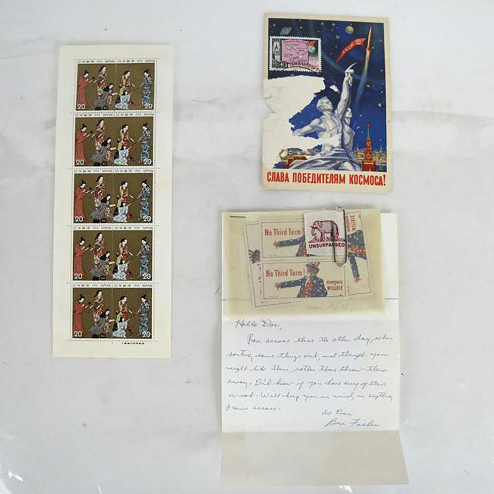 Willkie Stamps & Chinese Stamps; Russian Postcard (1 of 6)