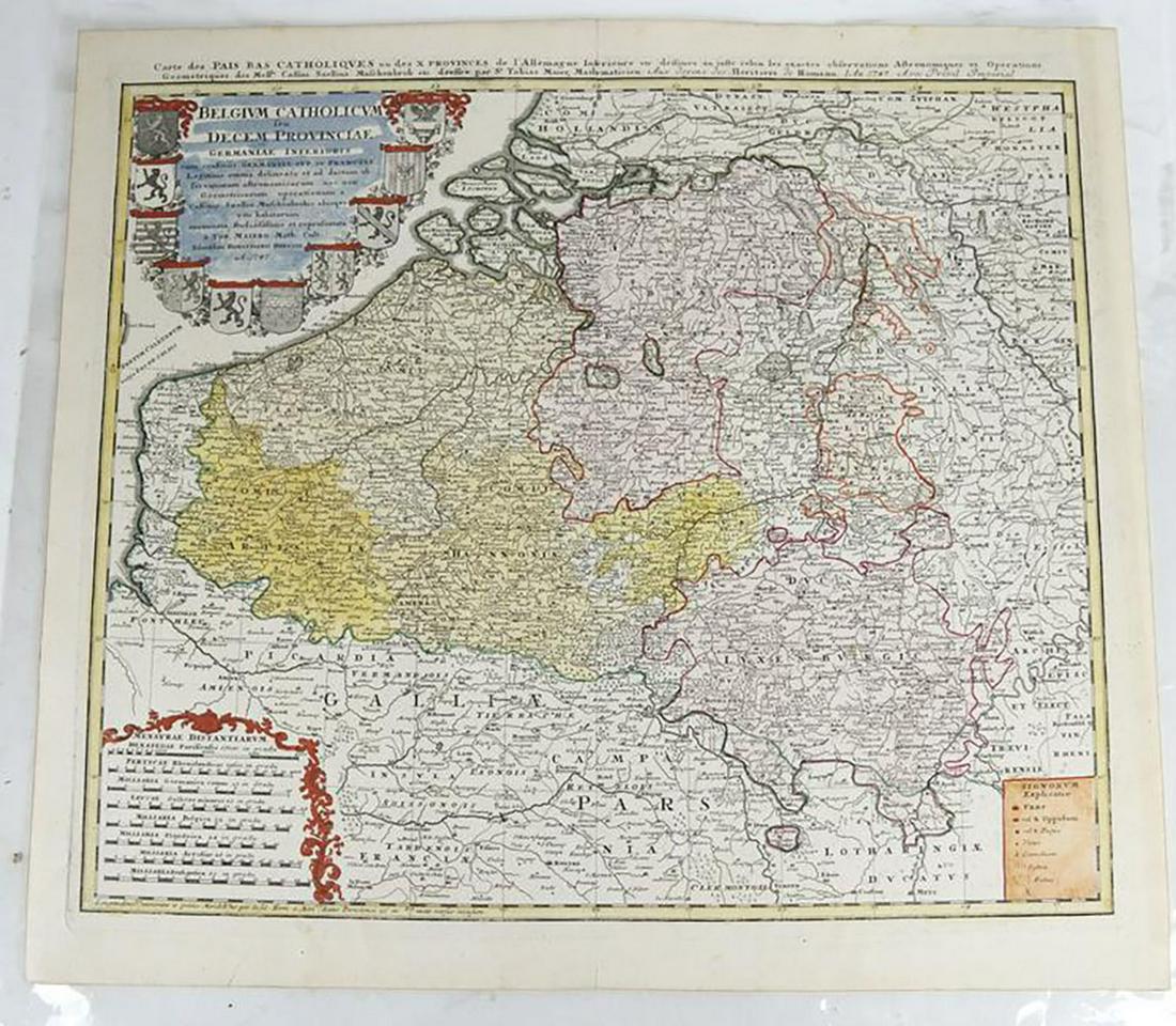 1747 Map Belgium Catholicum, Tobias Maier, Heritie (1 of 5)