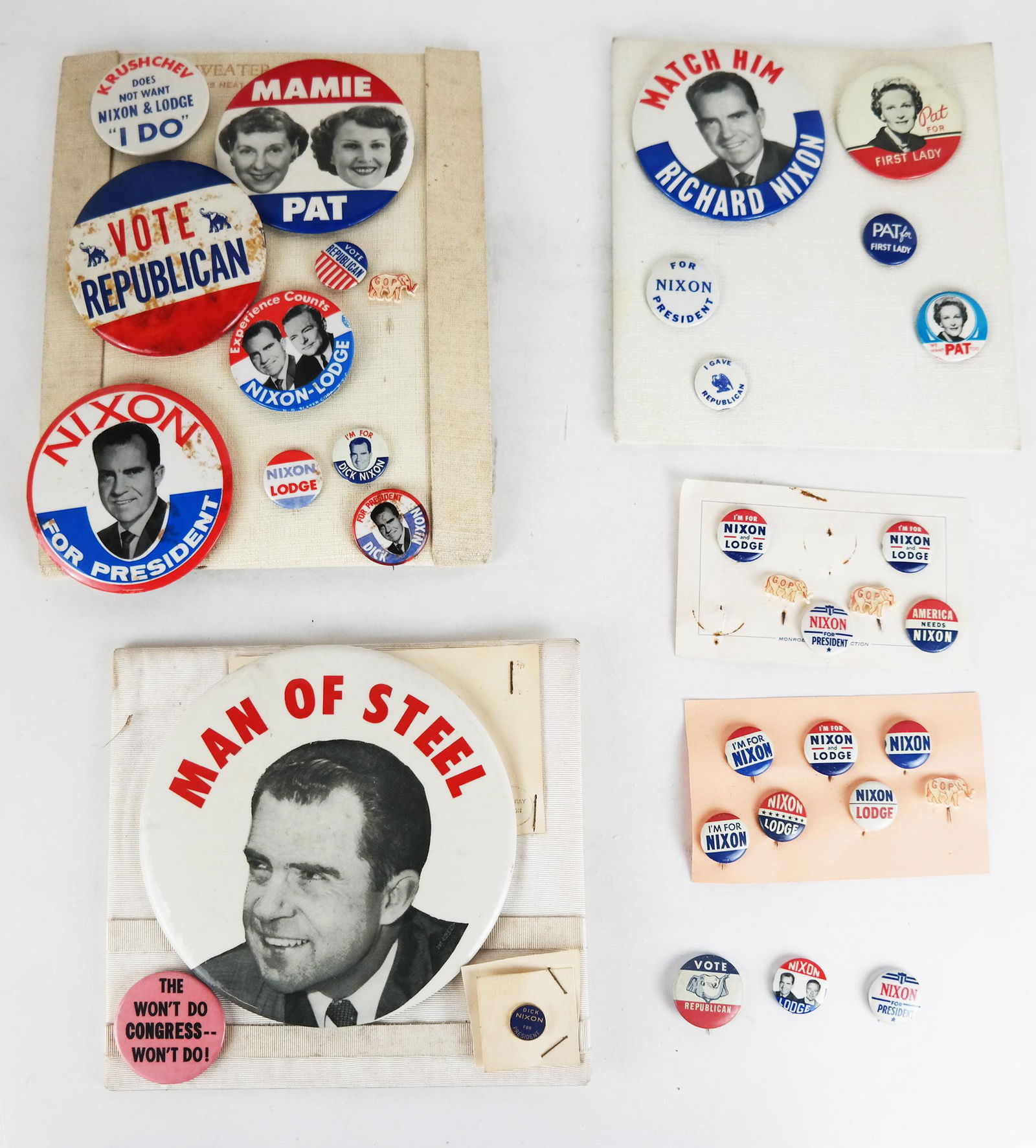 Lot of Nixon & Nixon/Lodge Campaign Buttons, Etc. (1 of 8)