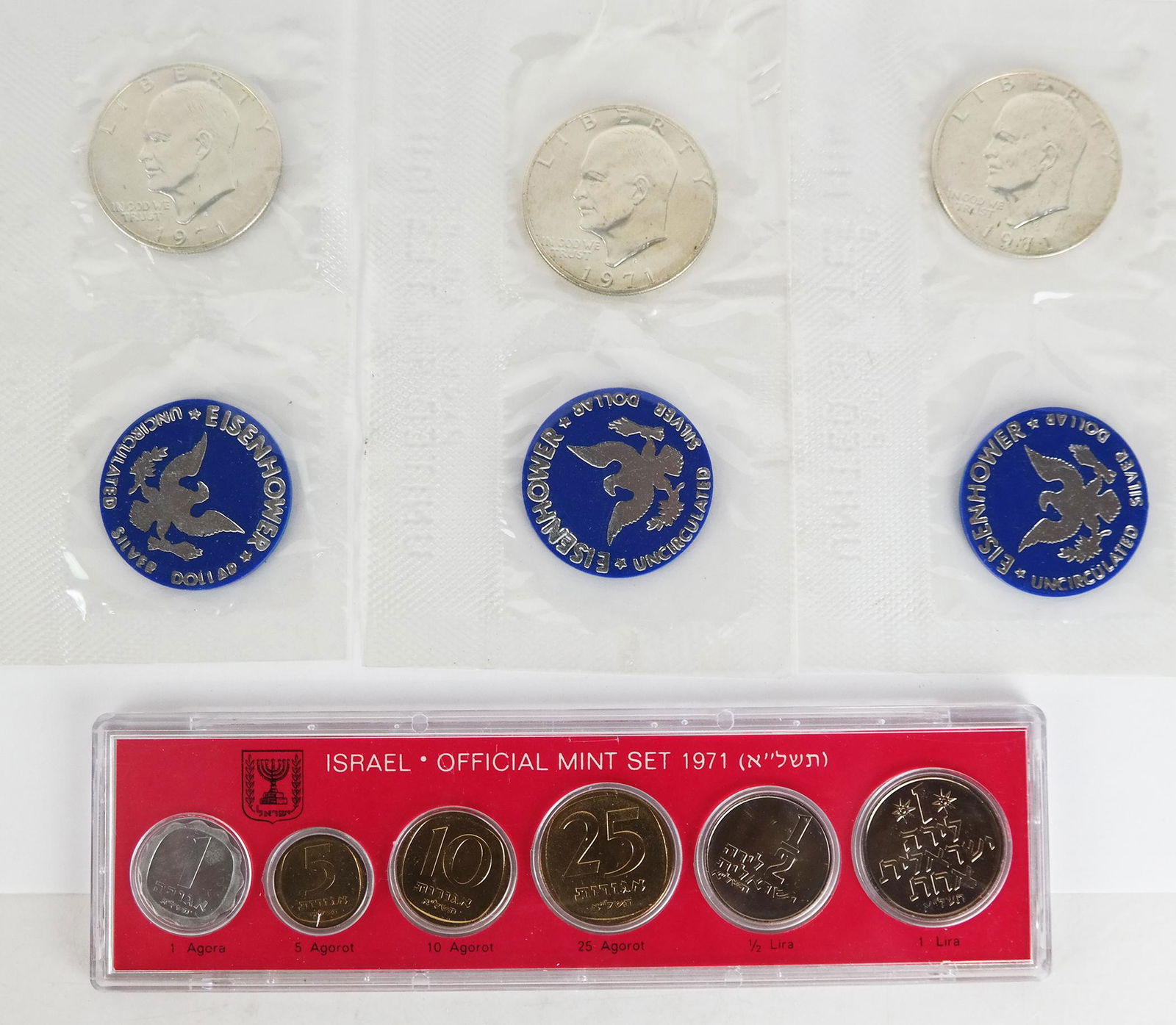1971 Eisenhower Silver Dollars; Coins of Israel (1 of 11)