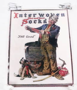 Norman ROCKWELL: Interwoven Socks Ad Poster (3)