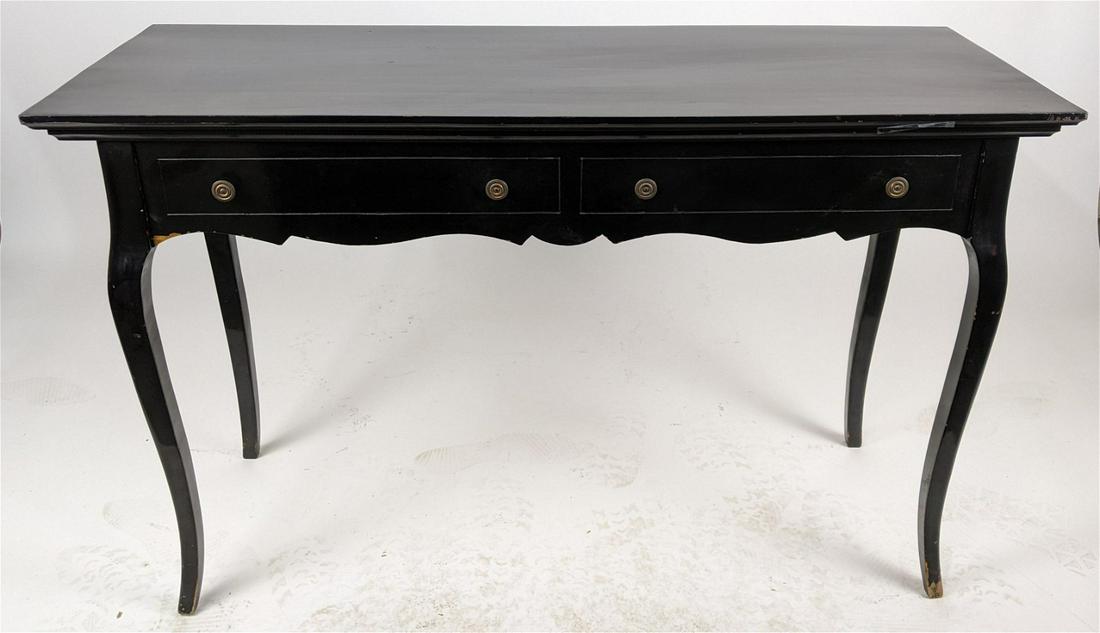 20th C. Black Lacquer Console Table (1 of 11)