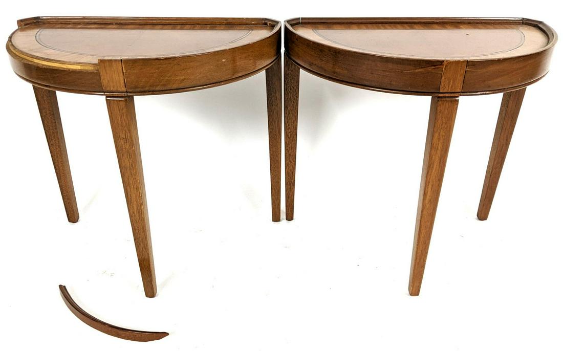 Pair of Demi Lune Petite Console Stands (1 of 10)