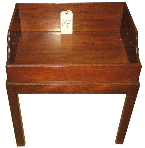 Mahogany Butlers Tray Top Table: In two parts with brass handles. Measurements:
