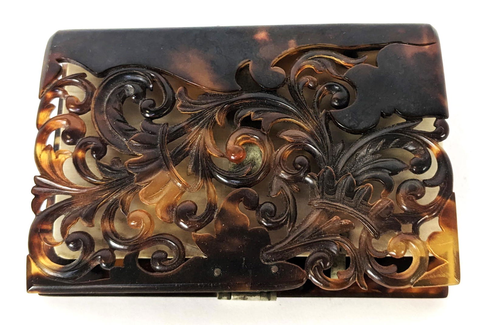 Antique Tortoise Reticulated Card Holder (1 of 10)