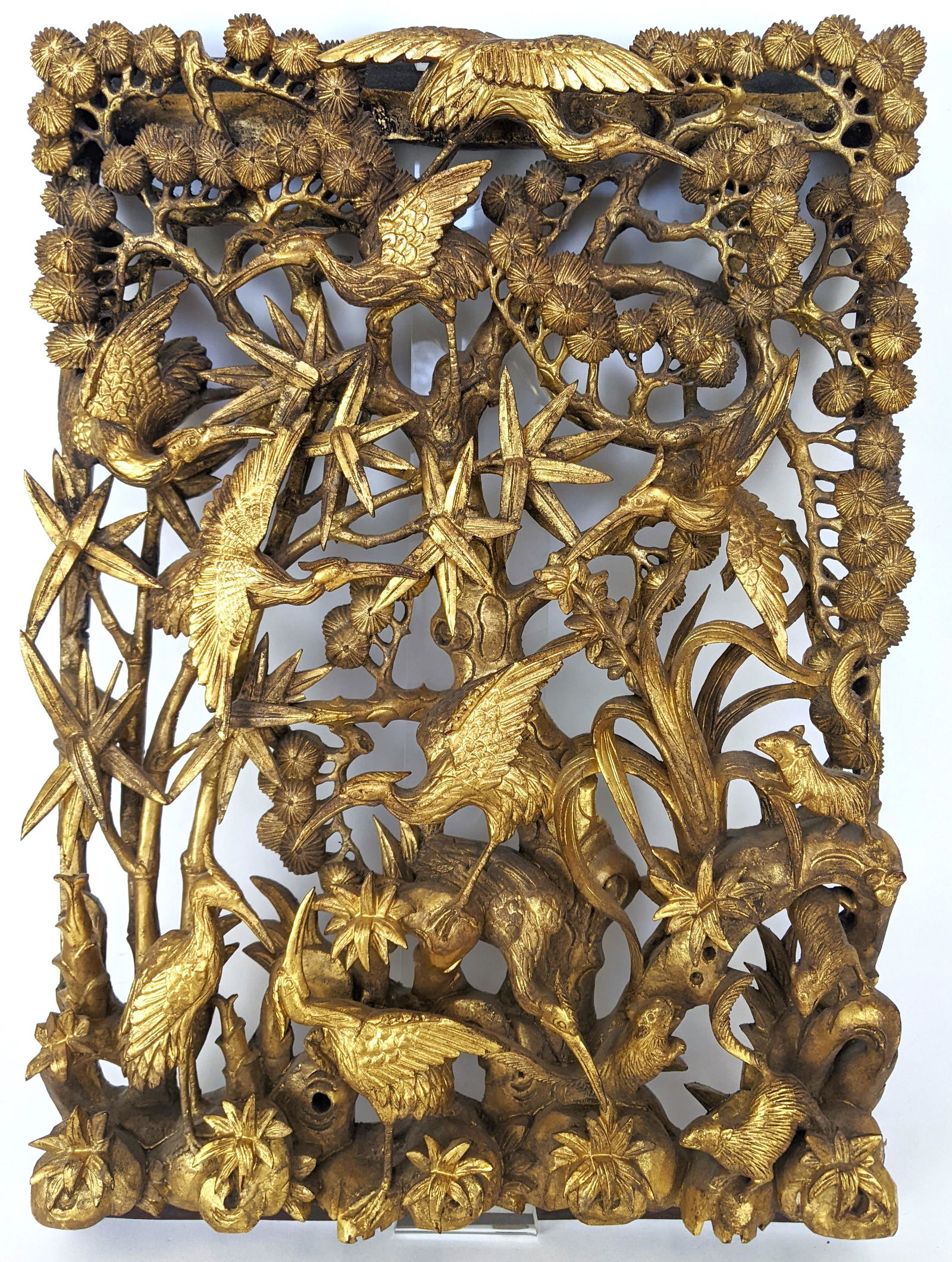 Antique Chinese Wood Carved Panel (1 of 16)