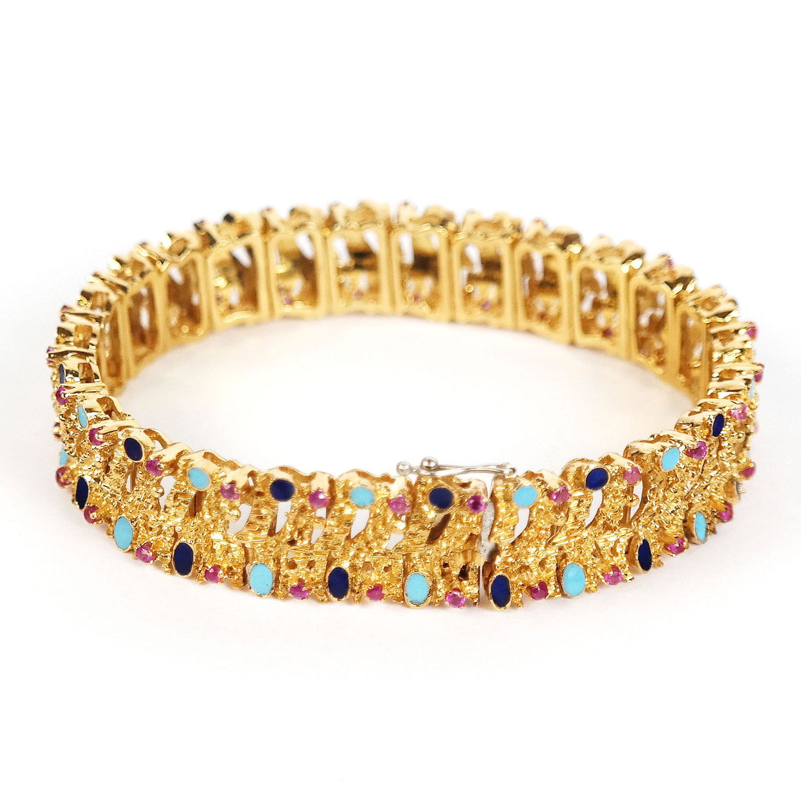 18K Yellow Gold Florentine-Style Bracelet (1 of 12)