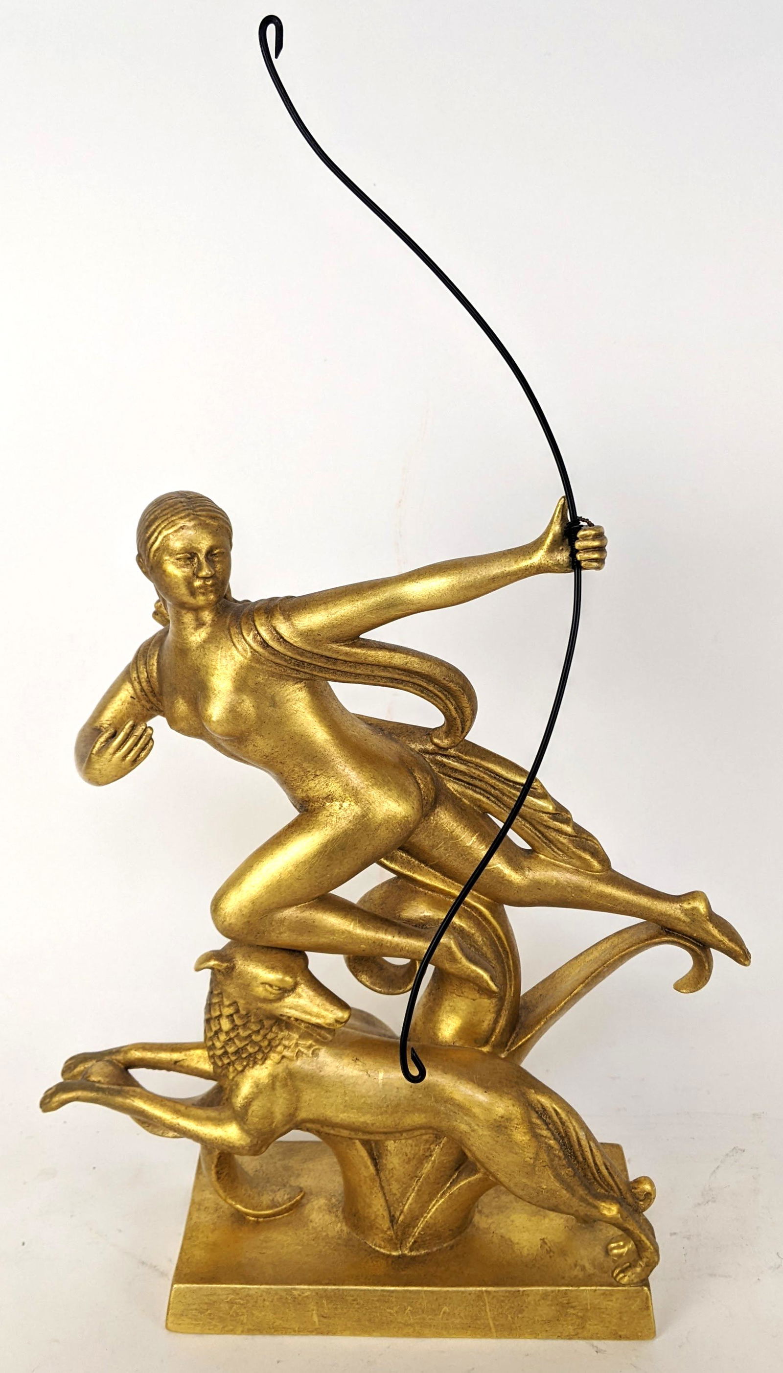 Diana the Huntress Gilt Ceramic Sculpture (1 of 14)