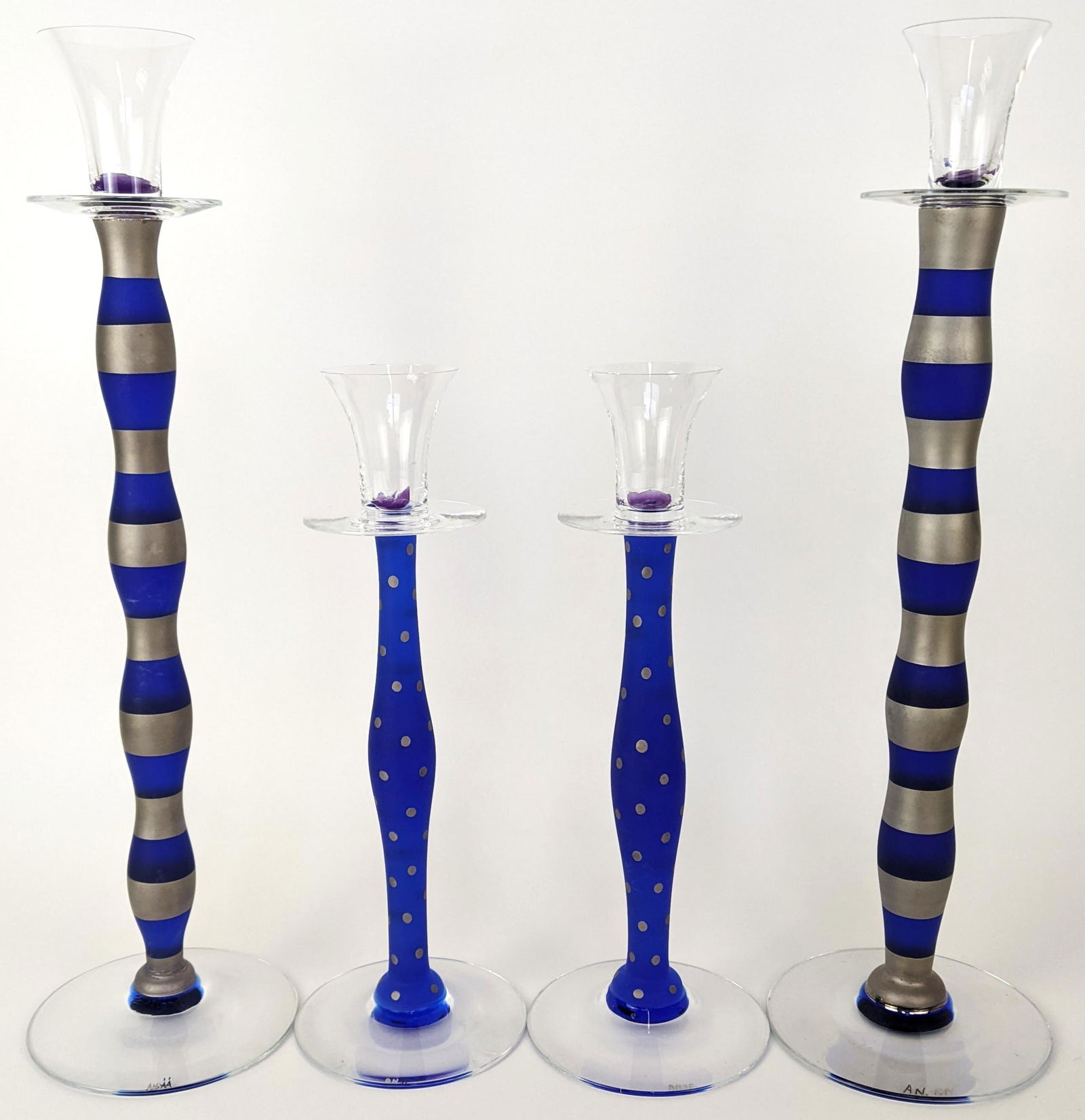 Two Pairs of Murano Glass Candlesticks (1 of 18)